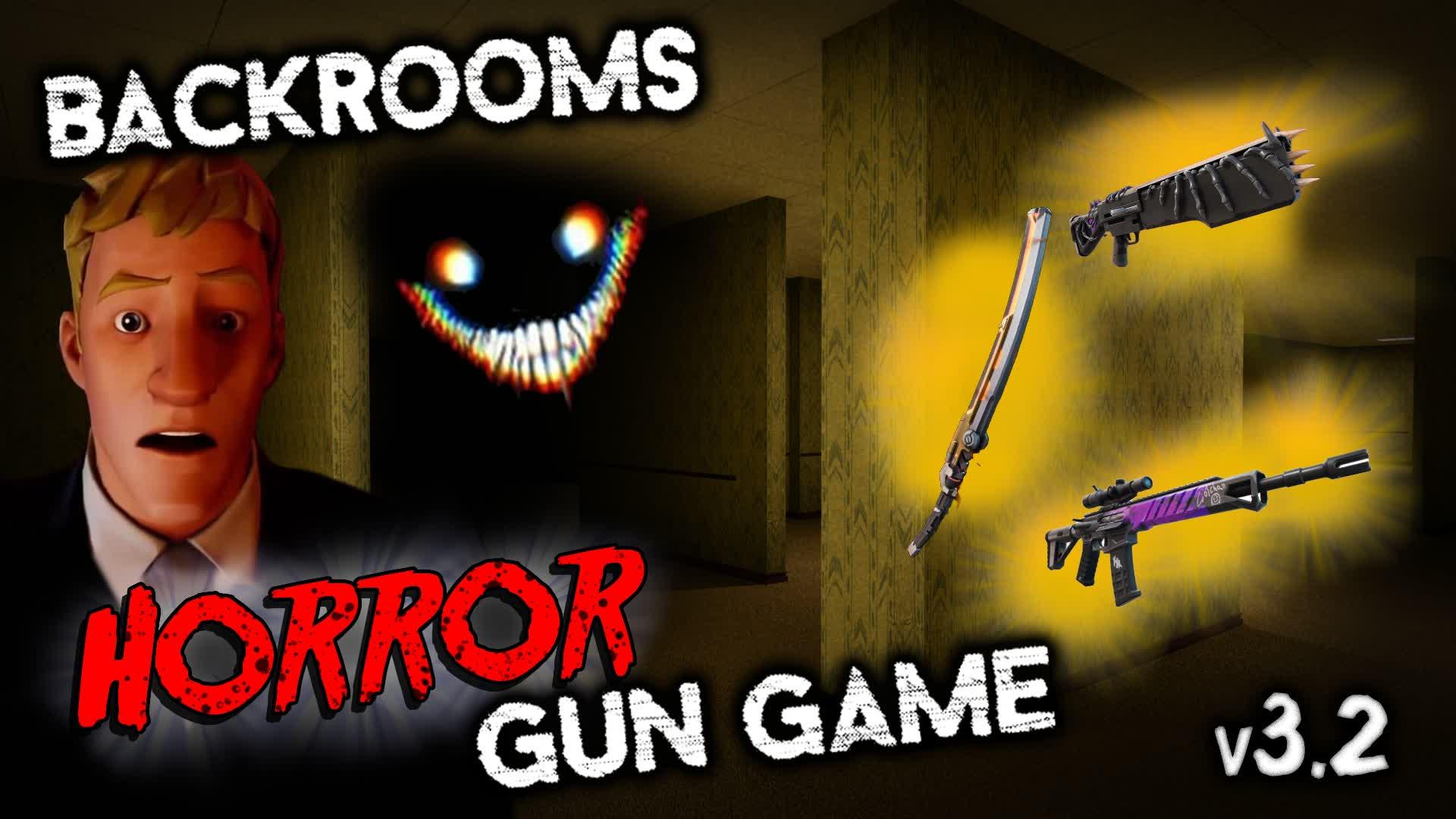 BACKROOMS GUN GAME! 😱 [HORROR] 👻