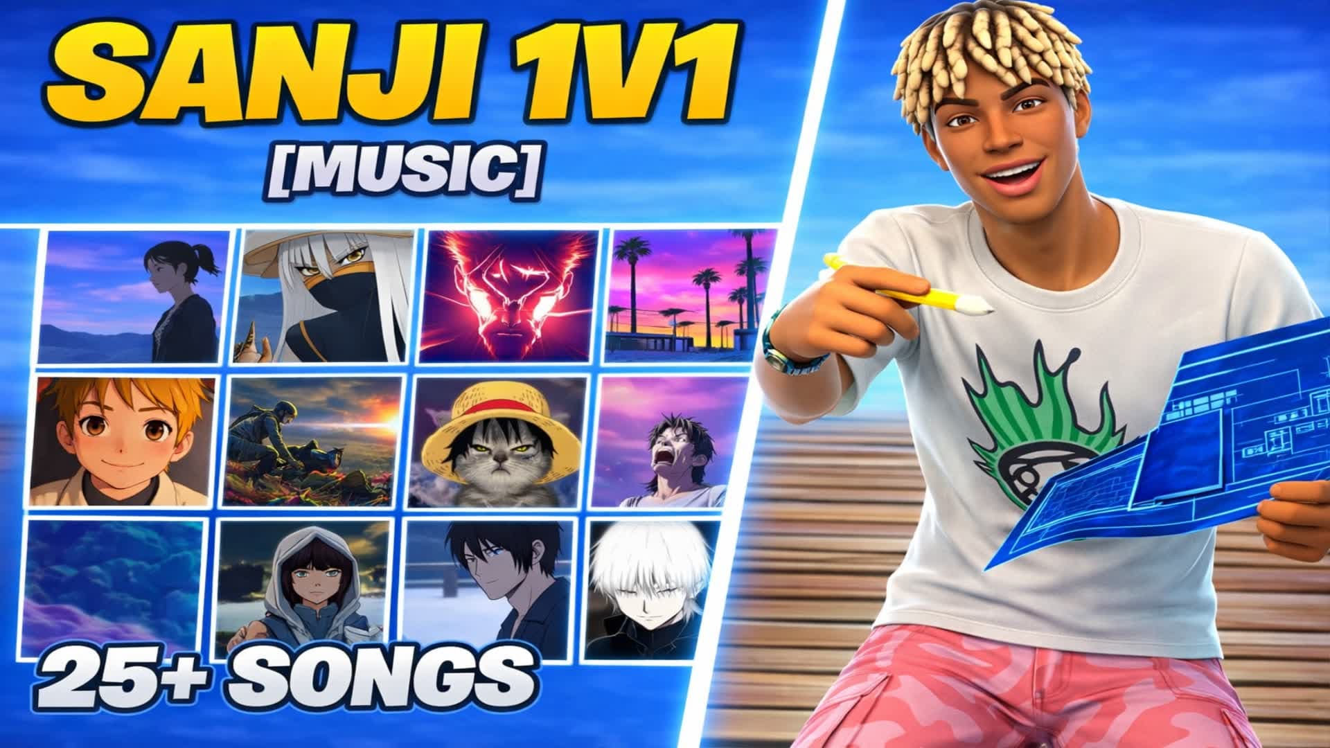 SANJI 1V1 [MUSIC]
