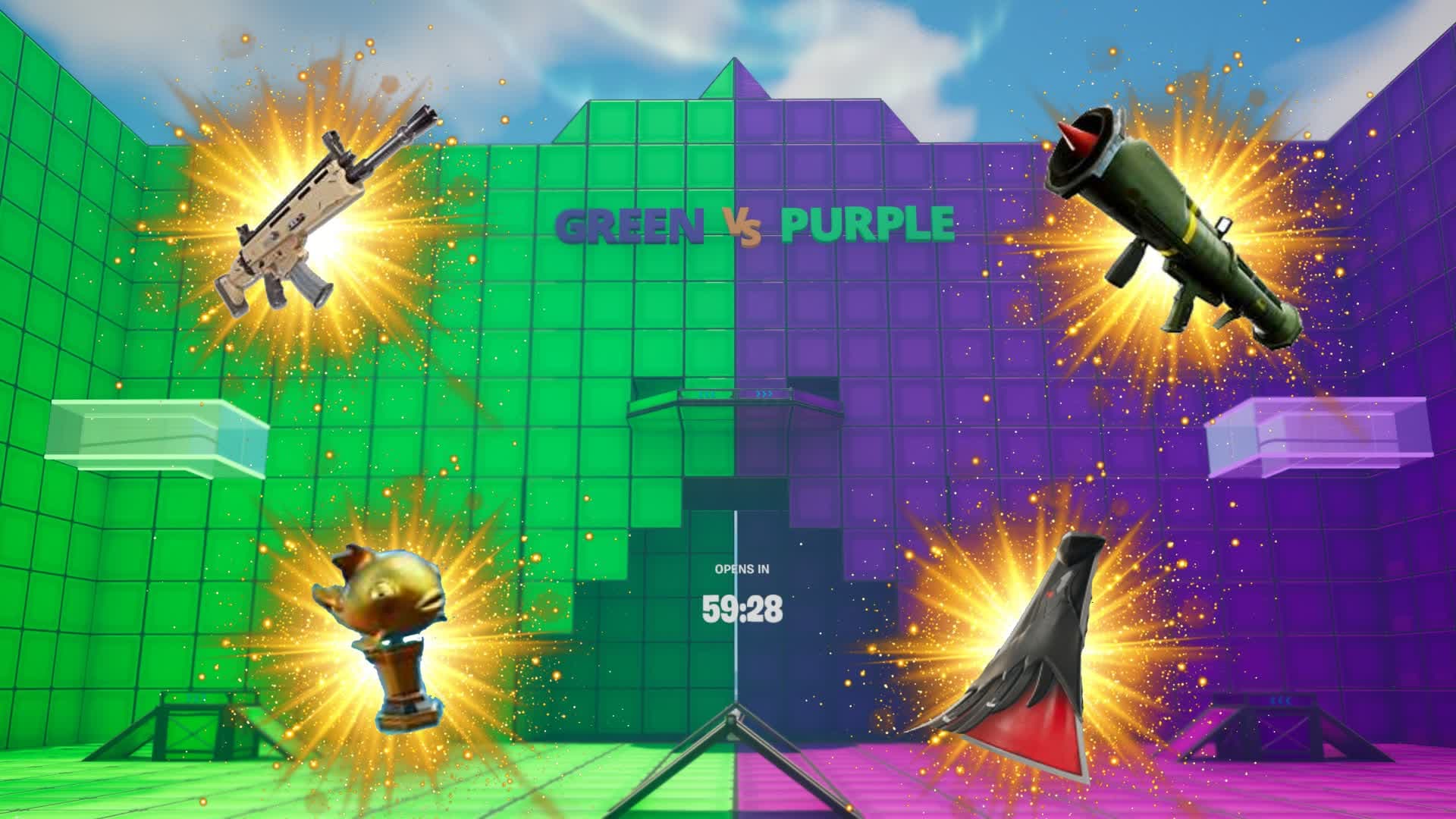 Green vs Purple