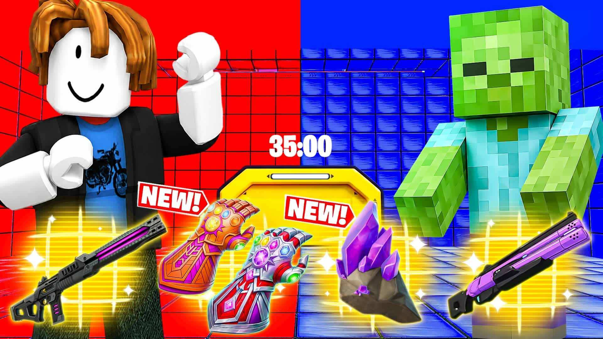 BOSS FIGHT RED VS BLUE 🔴🔵 SURVIVAL