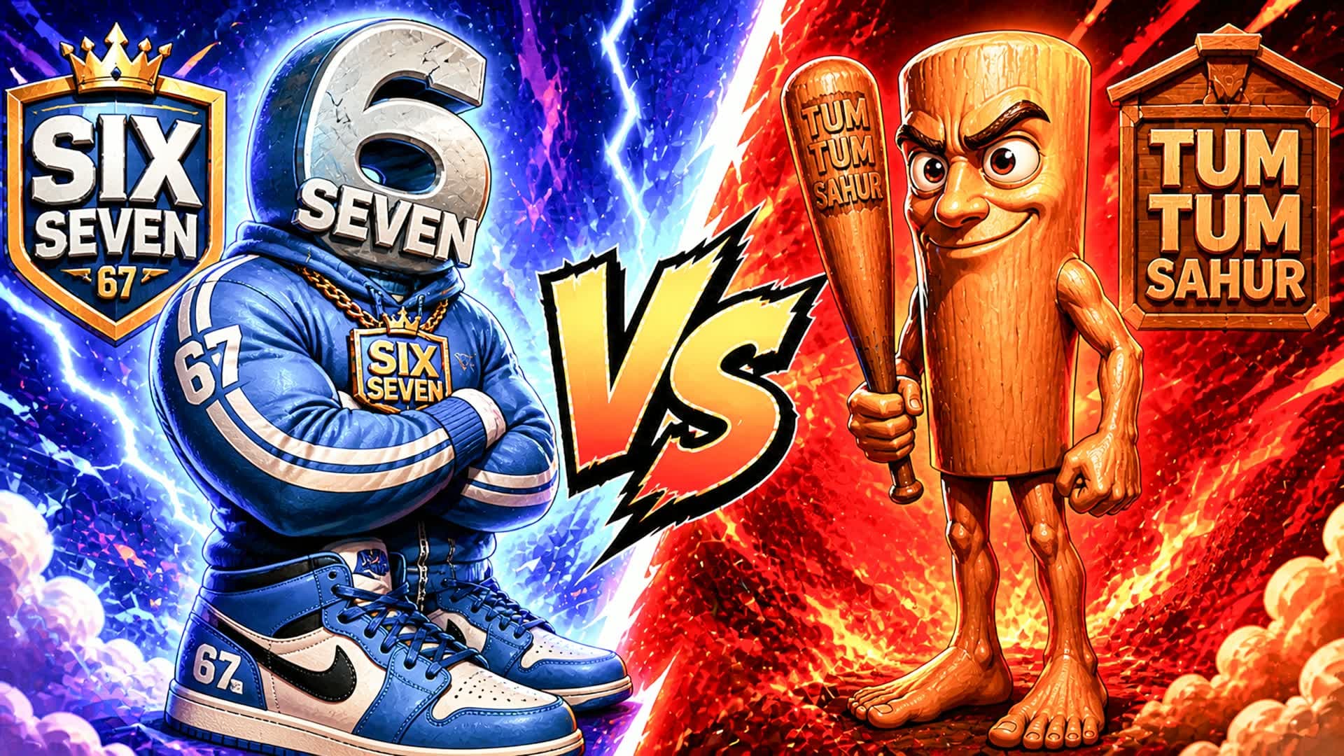 SIX SEVEN VS TUM TUM SAHUR RED VS BLUE