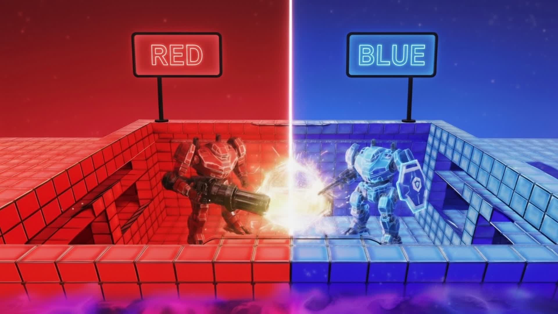 GIANT RED VS BLUE 🔴🔵