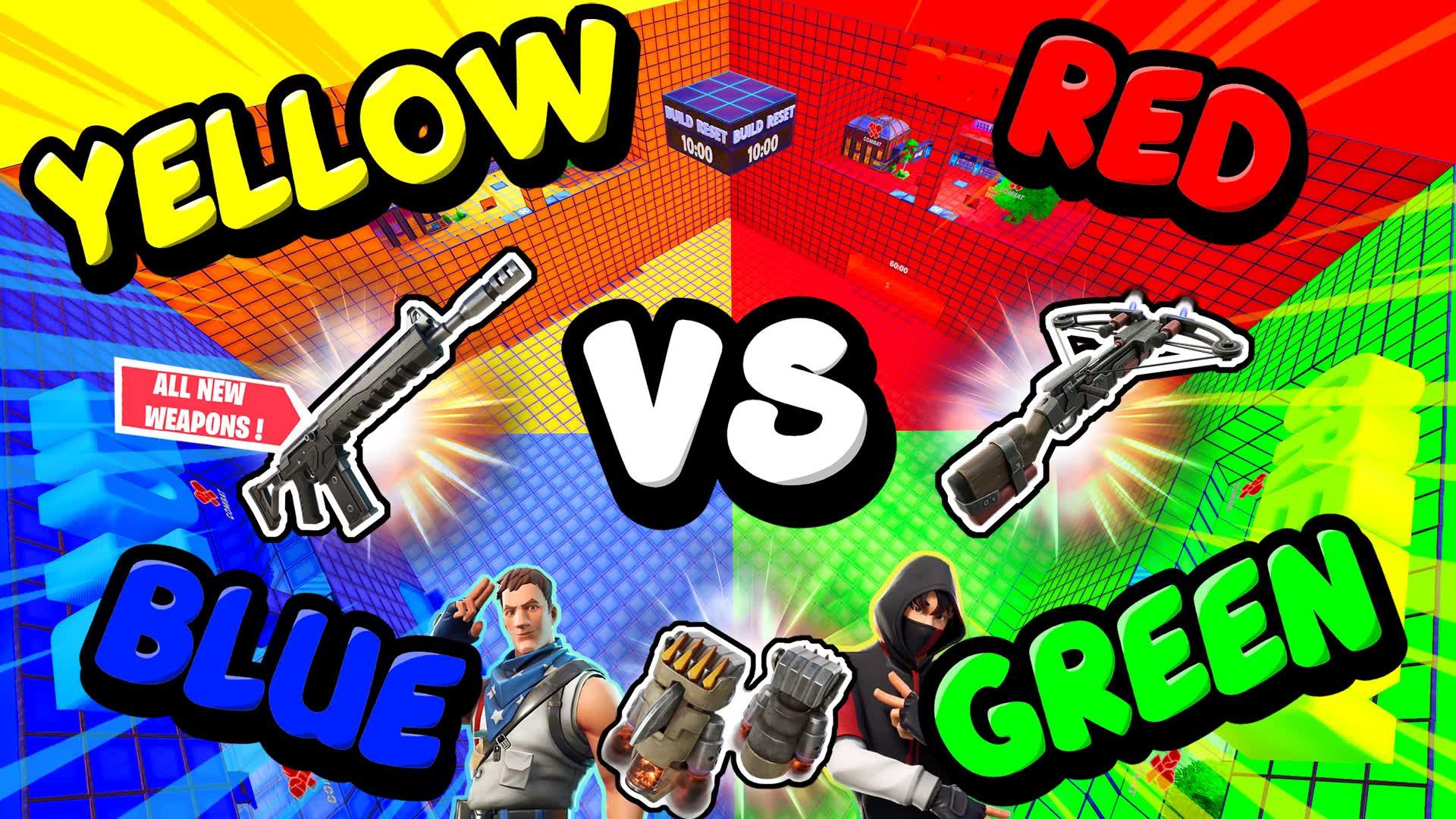 LEGENDARY RED vs BLUE vs GREEN vs YELLOW