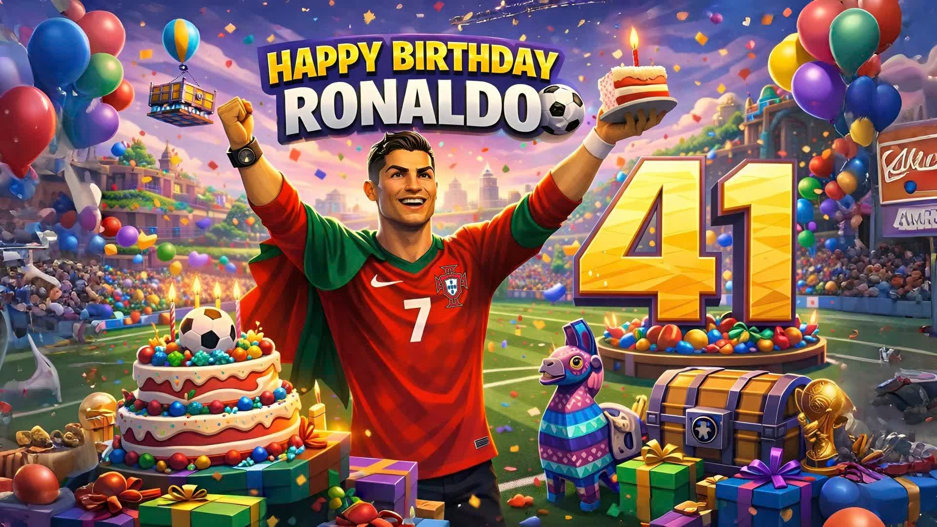 BIRTHDAY 41 RONALDO 🥳 PARTY & FEST