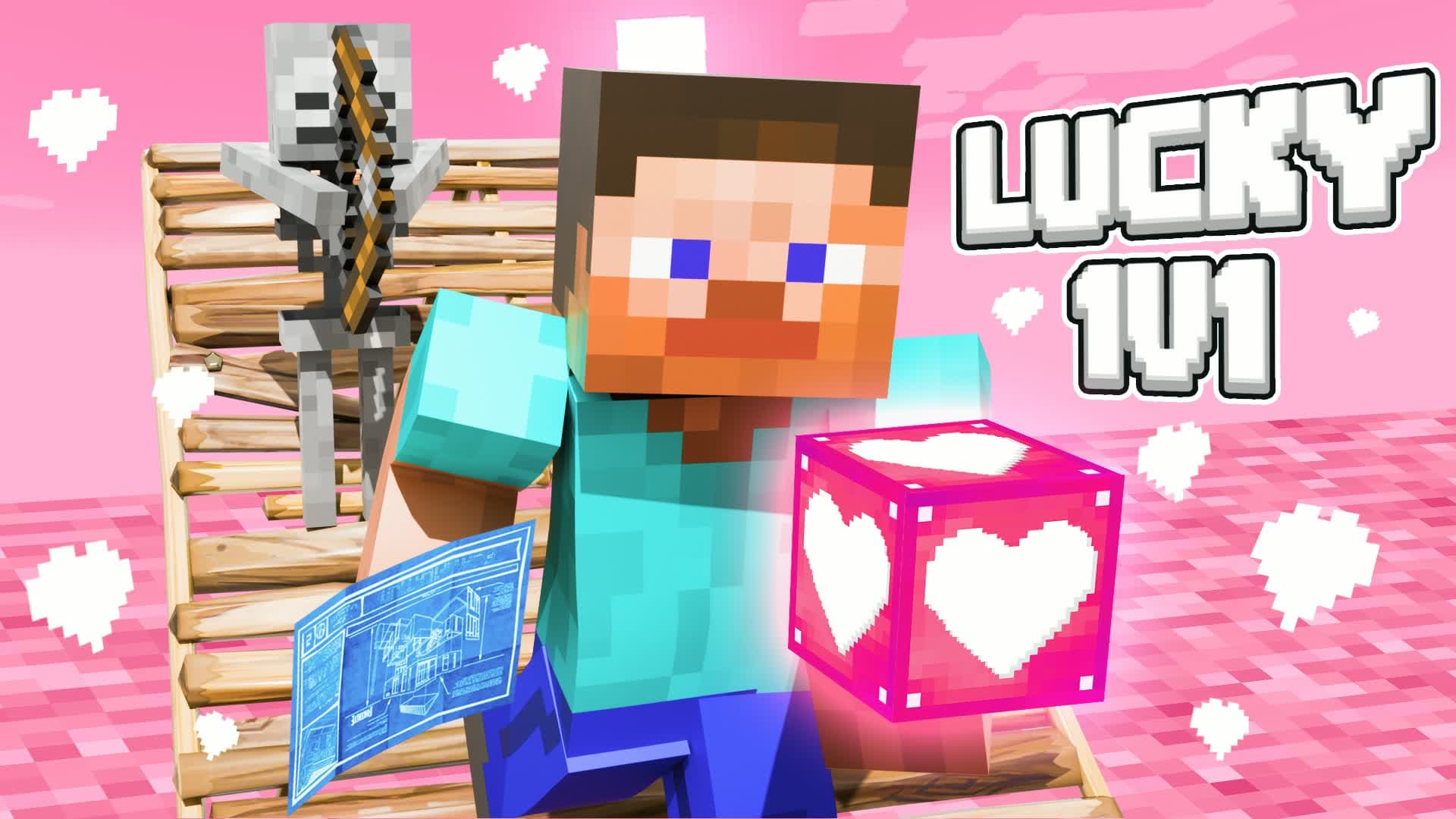 LOVE LUCKY BLOCK CRAFT 1V1