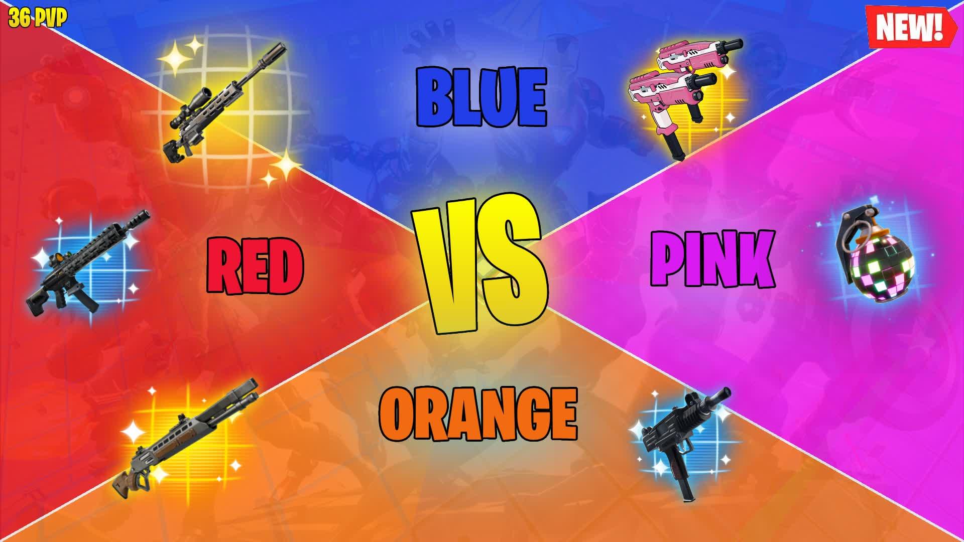 Red🔴vs Blue🔵 vs Pink🩷 vs Orange🔶 Map