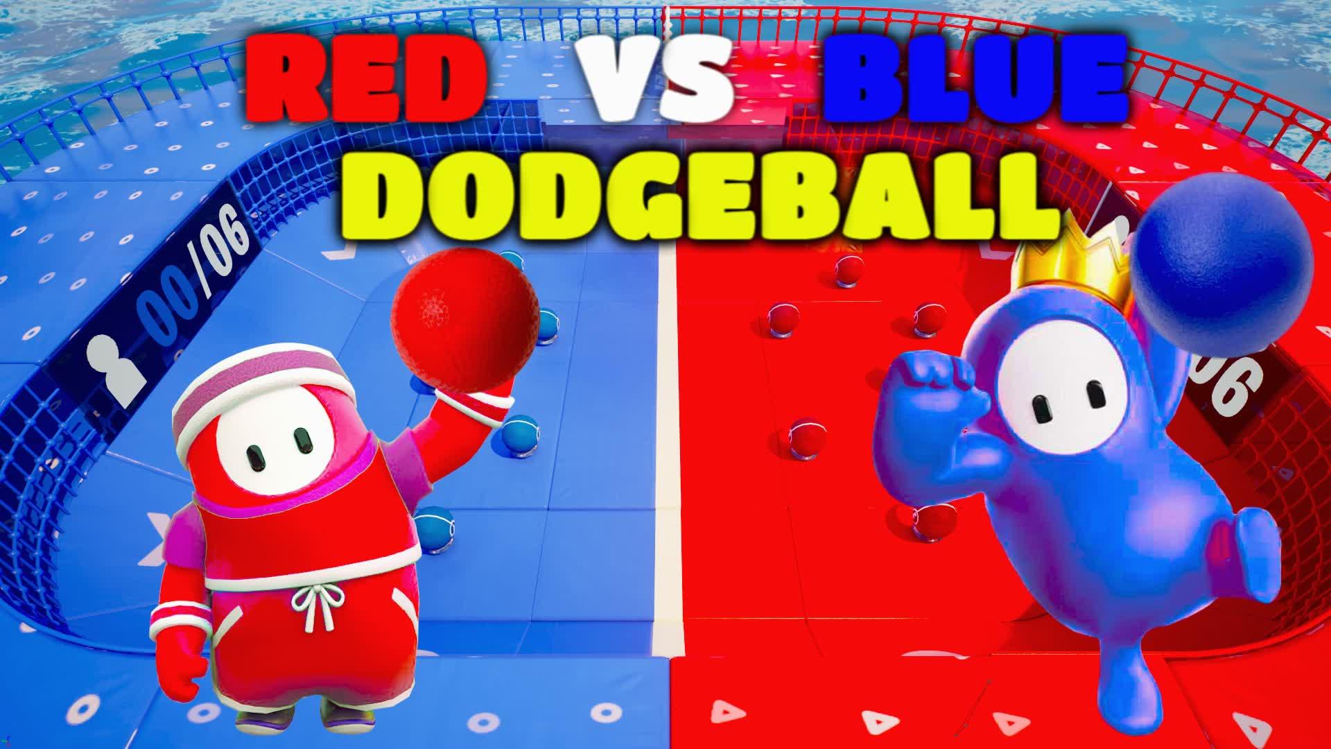 DODGEBALL RED VS BLUE 🔴🔵 FALL GUYS