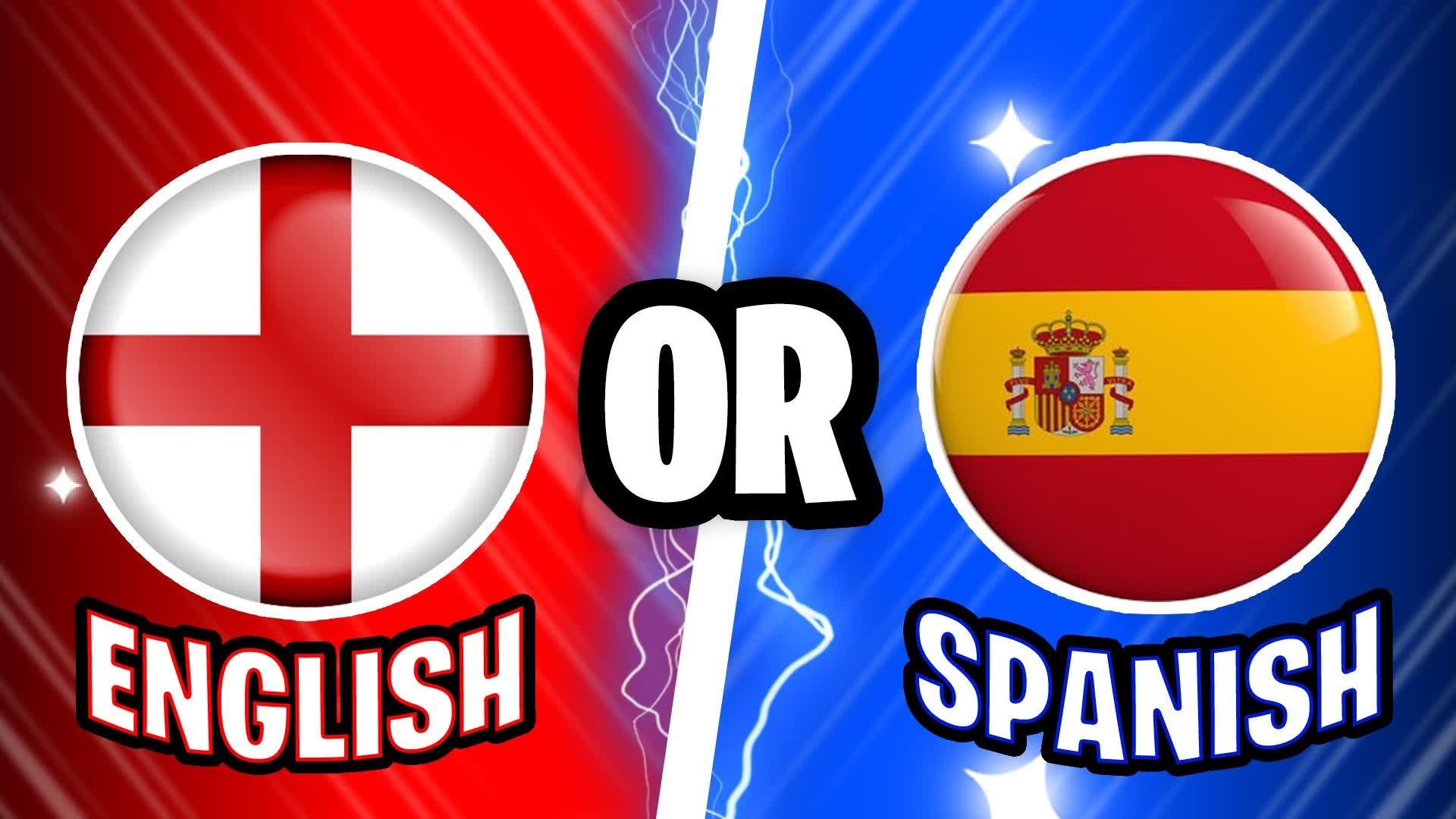 🇬🇧ENGLISH OR SPANISH?🇪🇸 RED VS BLUE