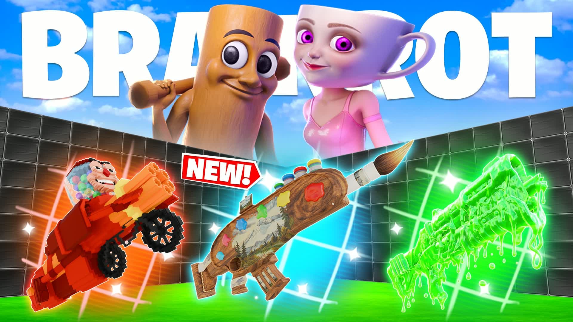 Brainrot 1v1 FFA - All Weapons & Rides