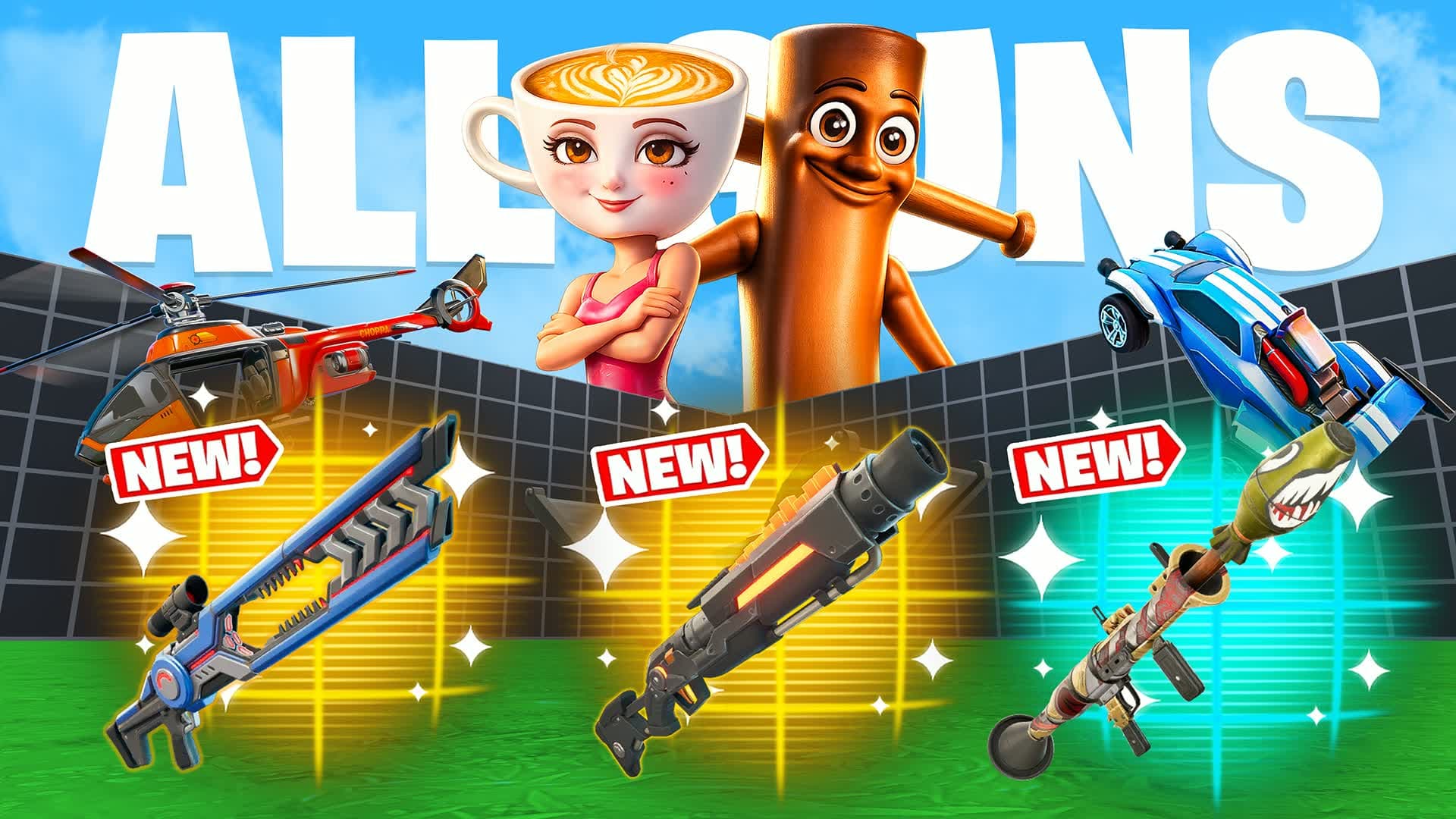 SUPER 1V1 ALL GUNS & CARS - كل الاسلحة