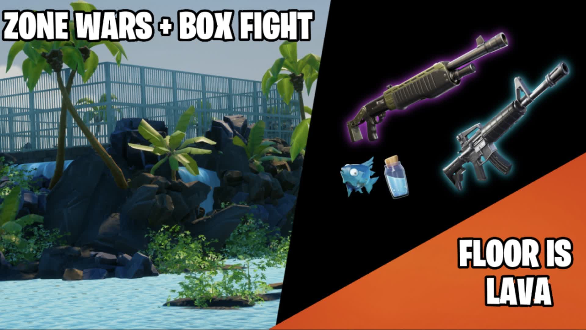📦ZONE WAR + BOX FIGHT / FLOOR IS LAVA🌋