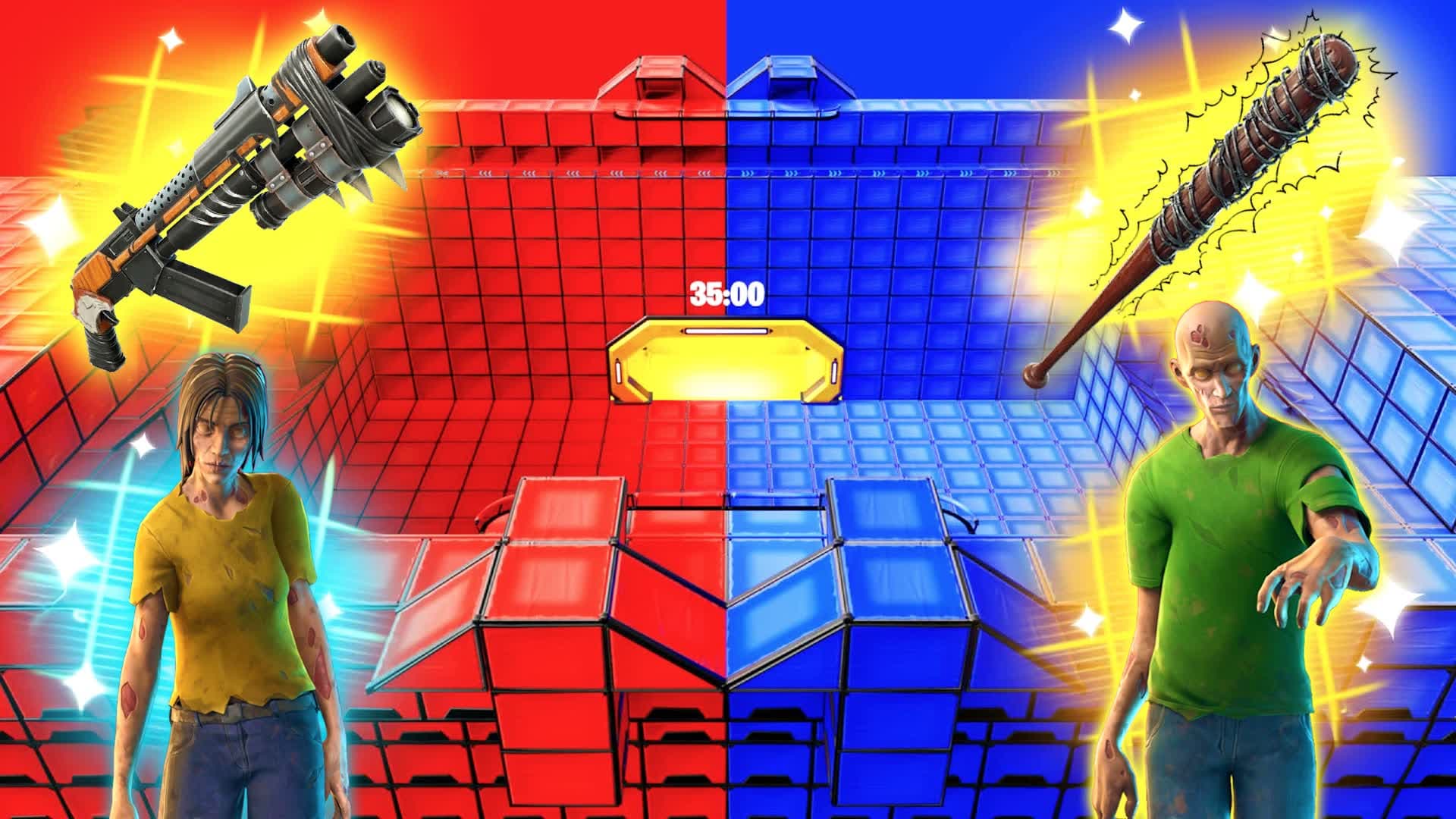 99 ZOMBIE 🔴🔵 RED VS BLUE