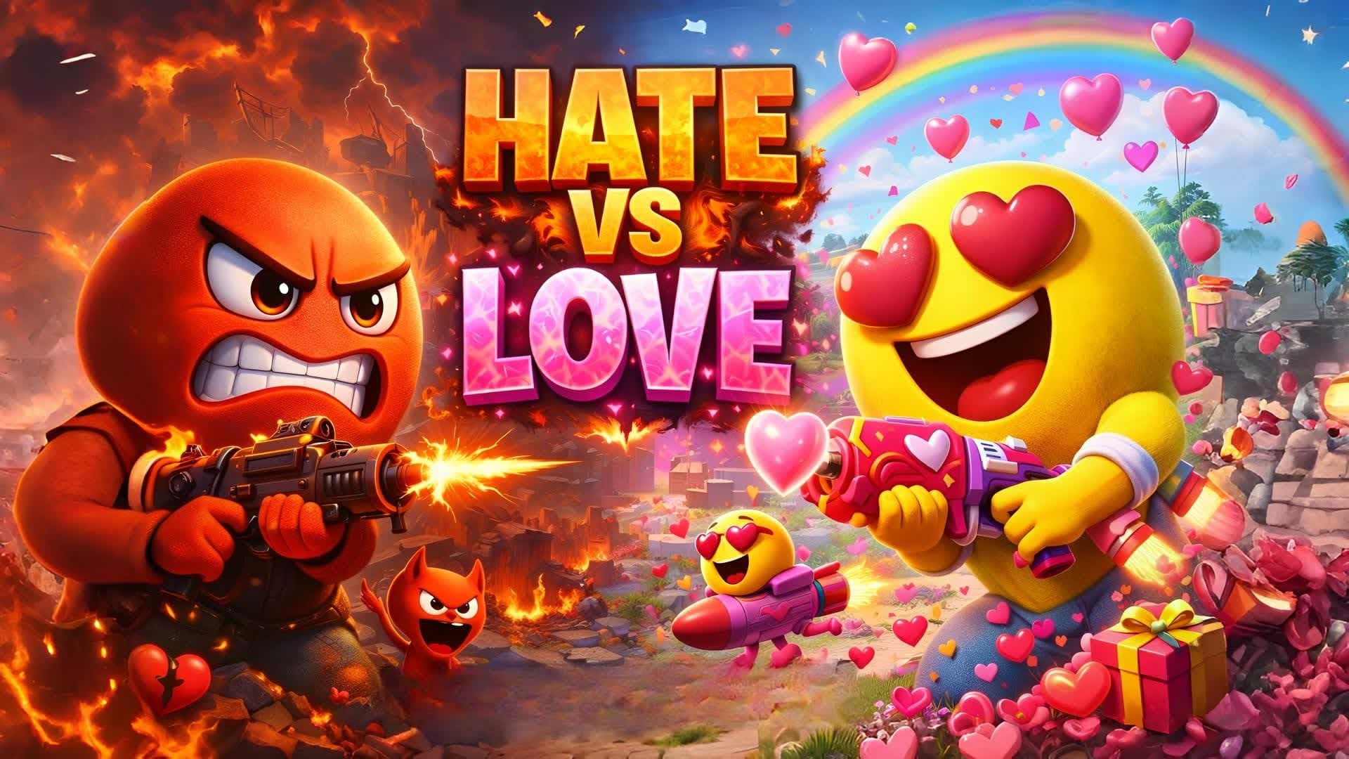 😍 LOVE vs HATE 😡 EMOJIS FIGHT MEMES