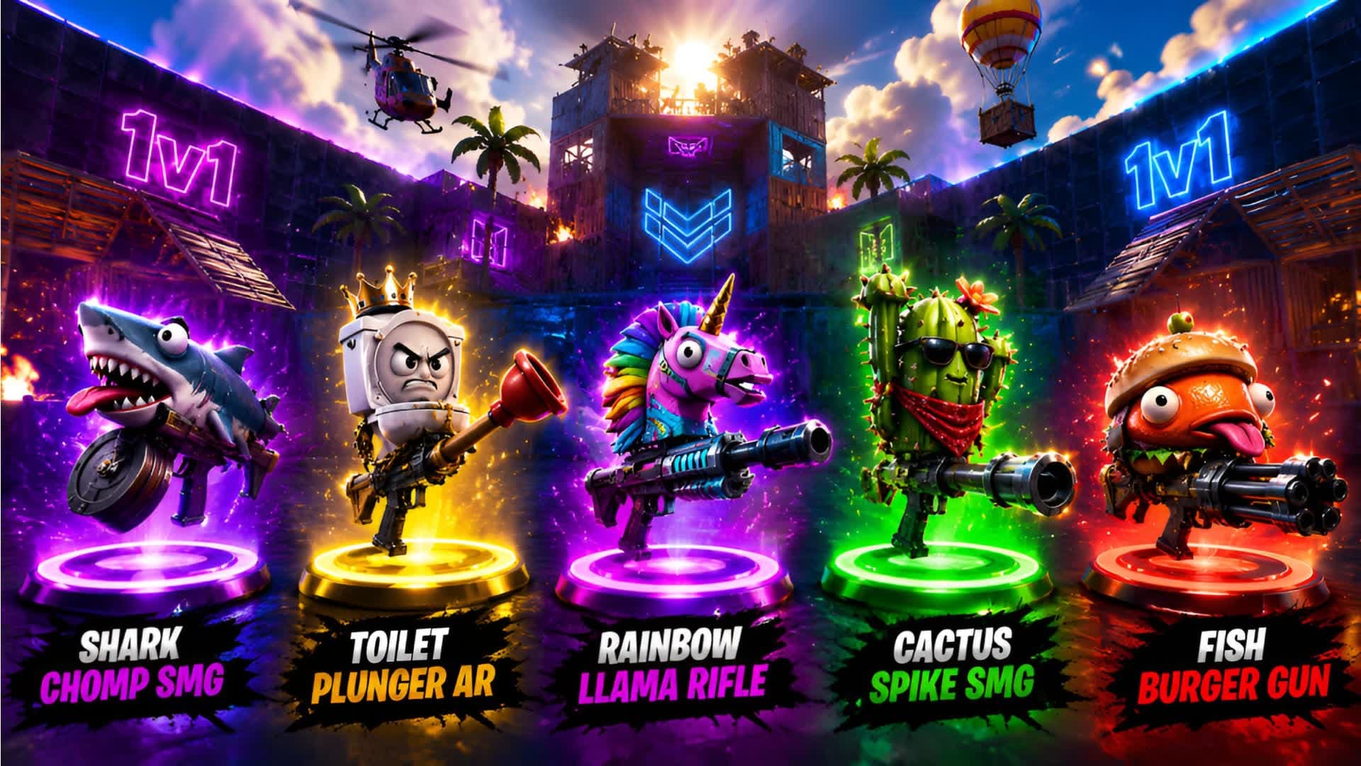 🏆 INSANE 1V1 WITH EVERY WEAPON