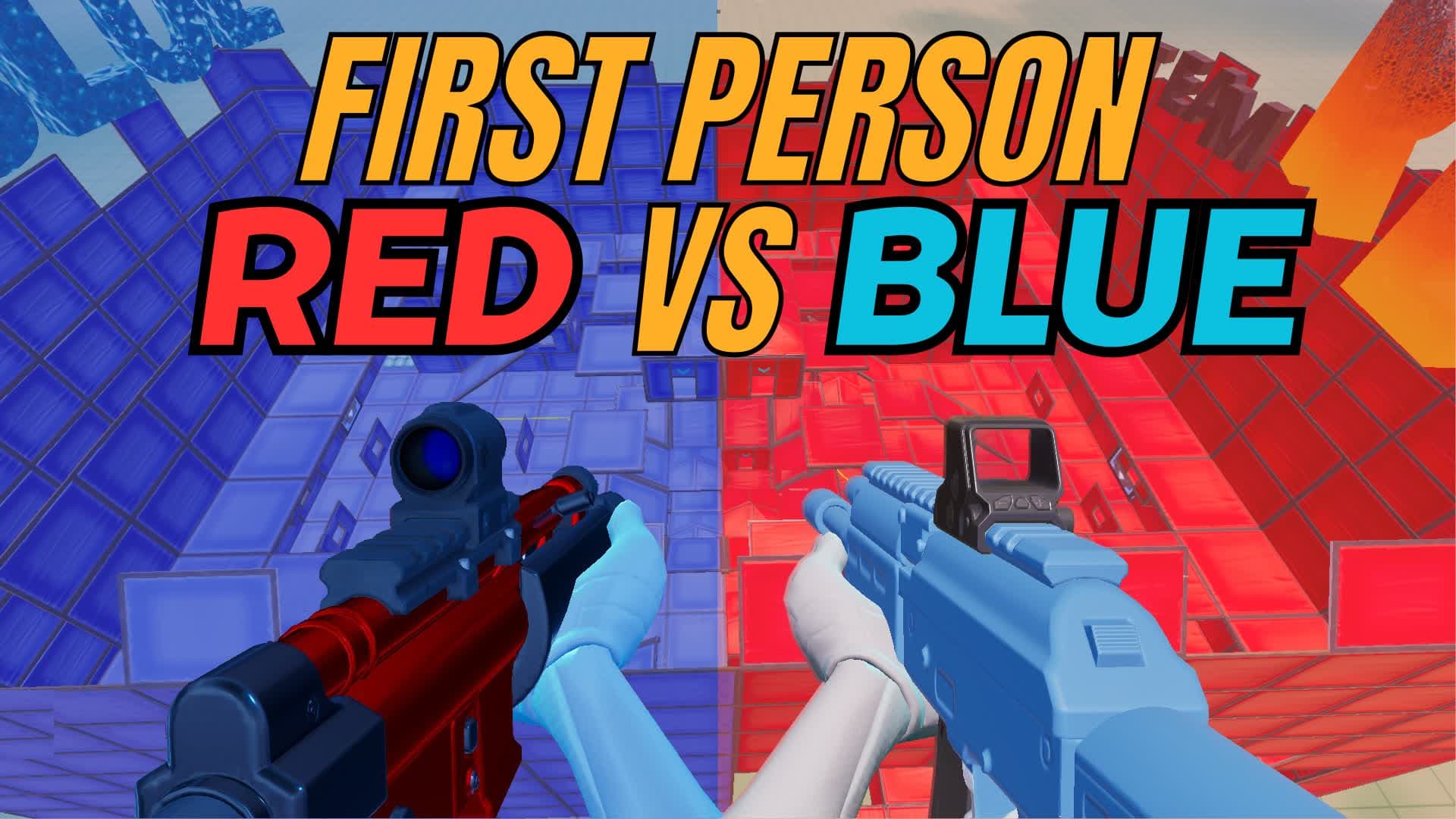 FIRST PERSON RED VS BLUE MINI 🔴🔵