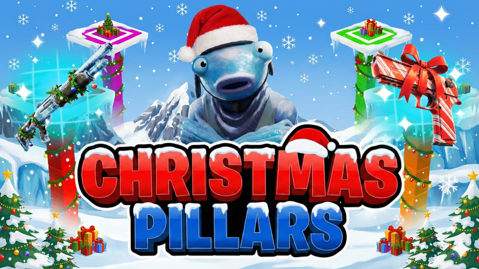 Winter Christmas Pillars