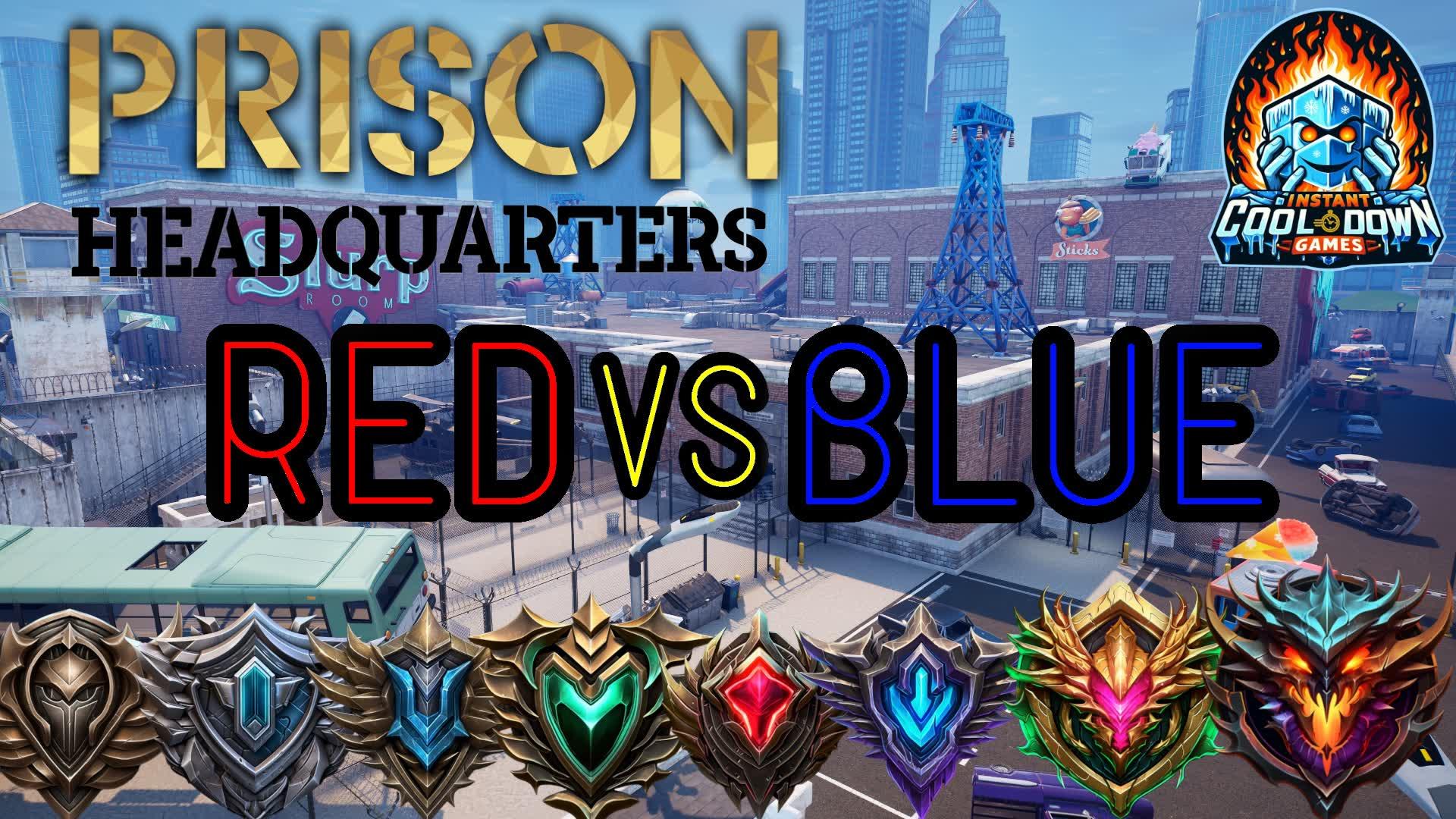 RANKED 🎯 Prison HQ 🔴 RED vs BLUE 🔵