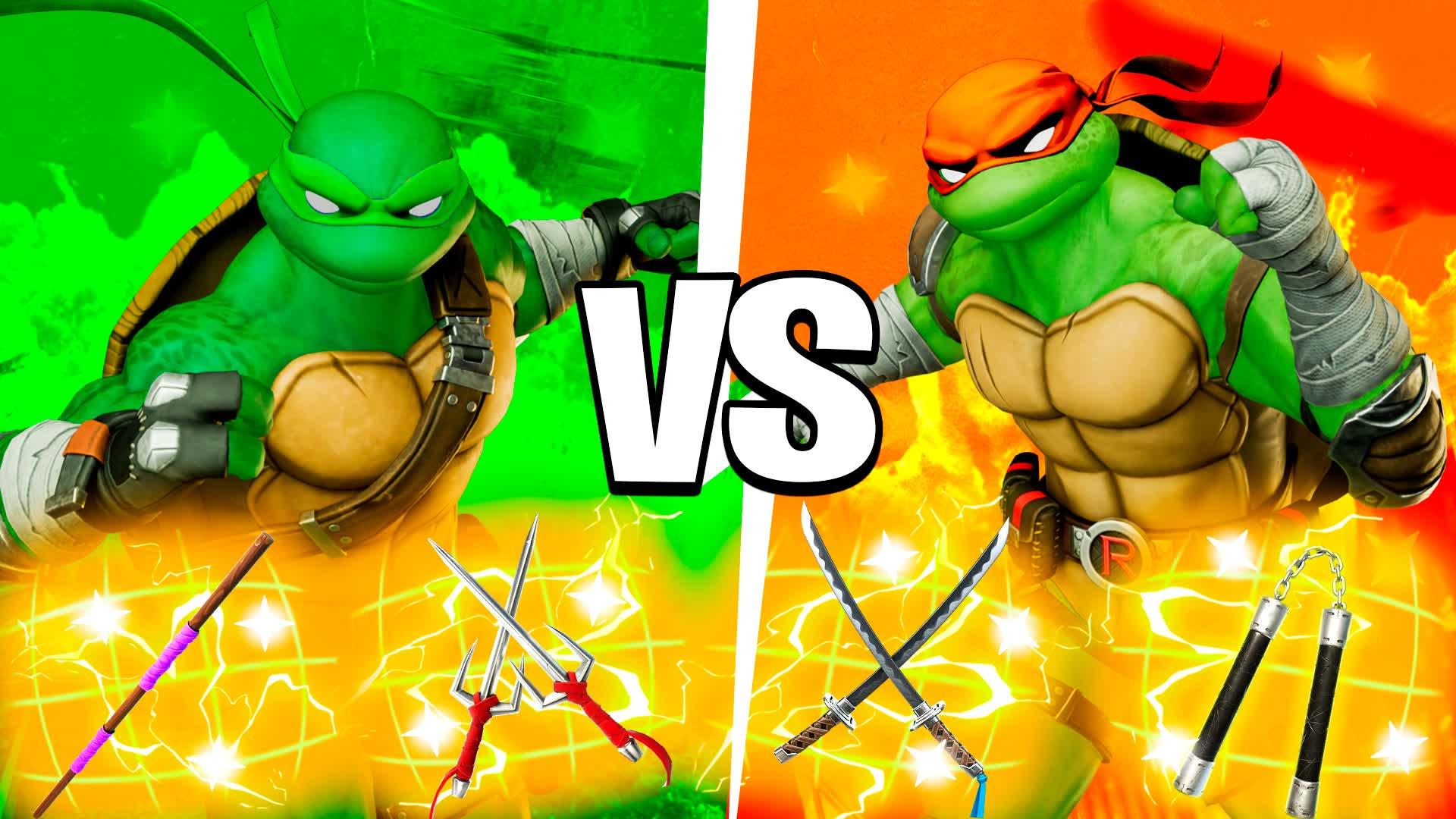 TMNT GREEN VS ORANGE