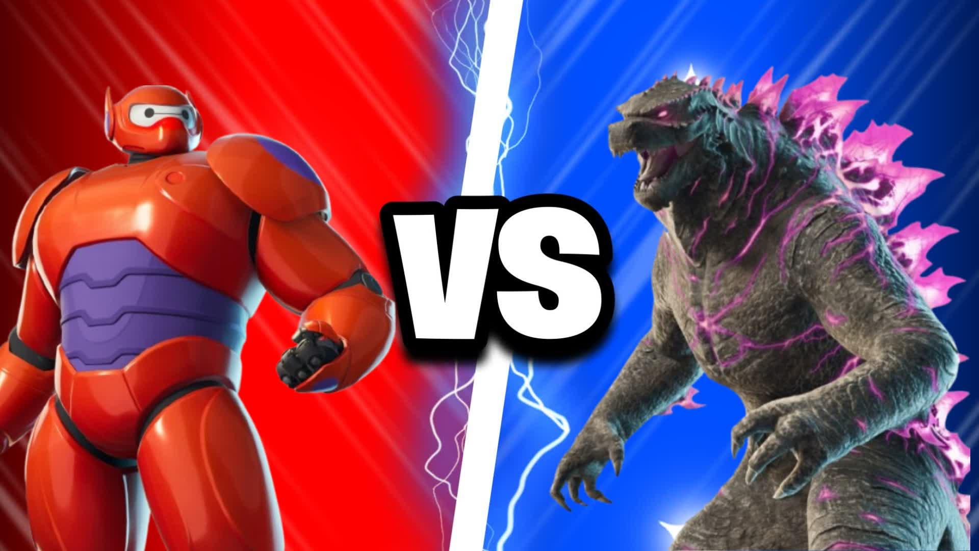 BAYMAX VS GODZILLA 🔴🔵