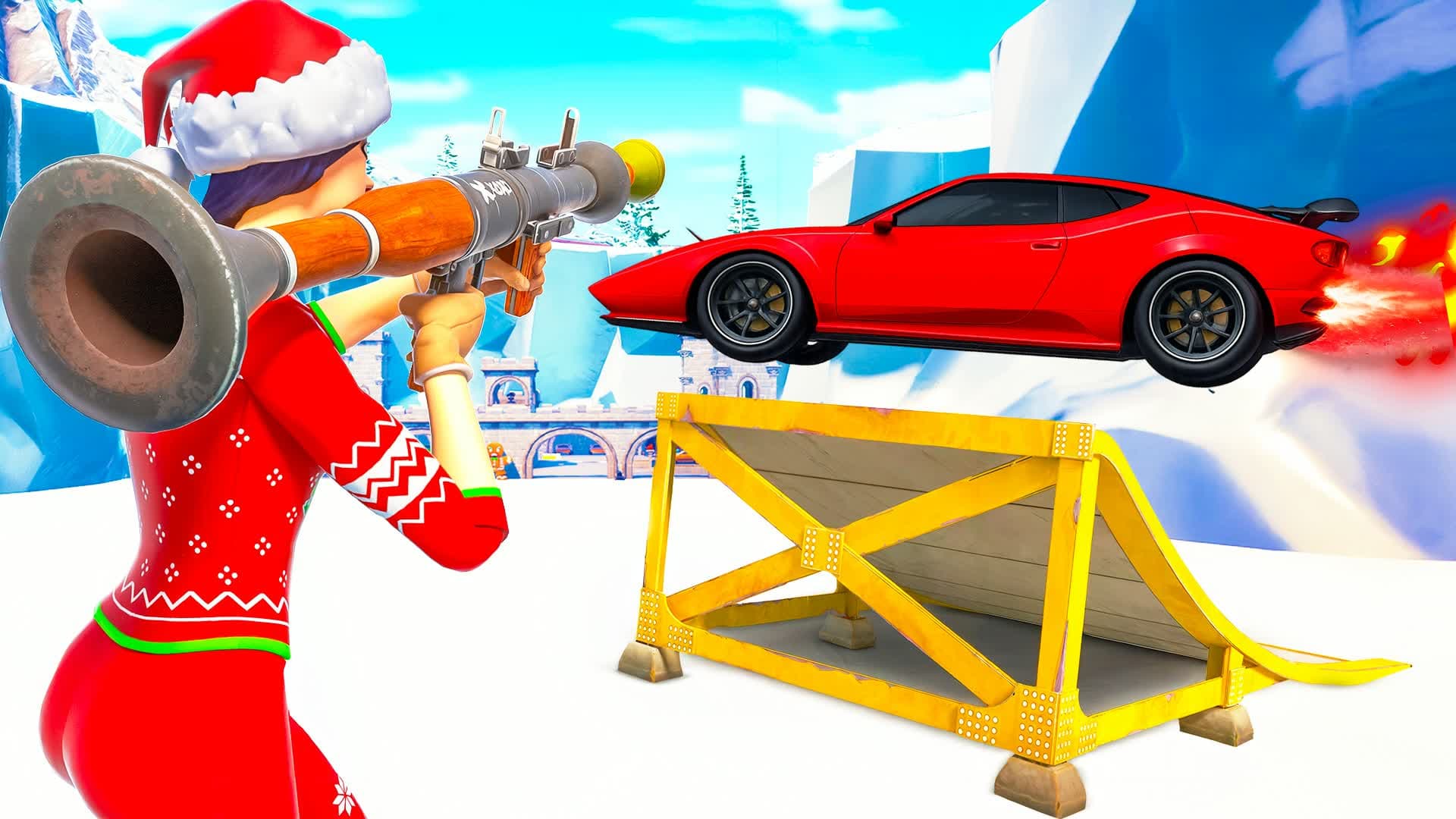 CRAZY ICE ROCKETS VS CARS
