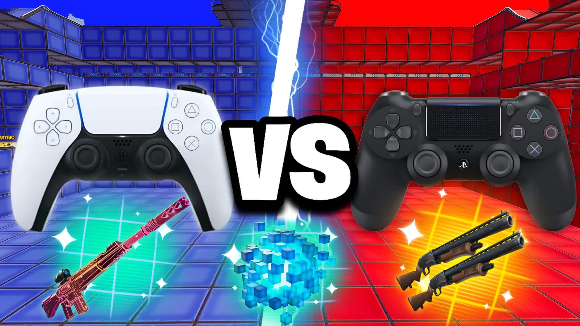PS5 VS PS4 🏆 CRAZY RED VS BLUE 🔴🔵