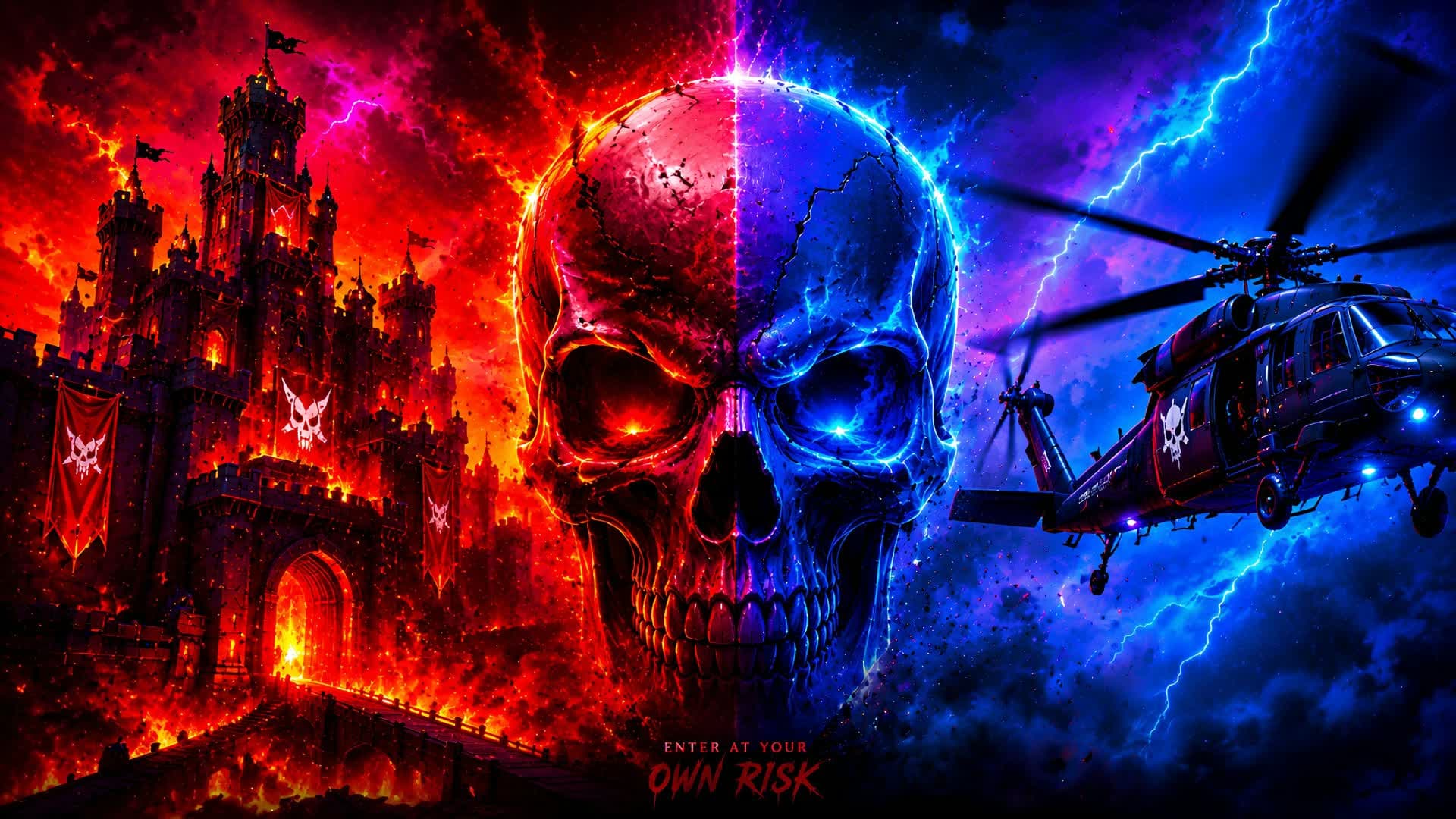 INFERNAL CASTLE WAR🔥🏰RED VS BLUE⚔️🔴🔵