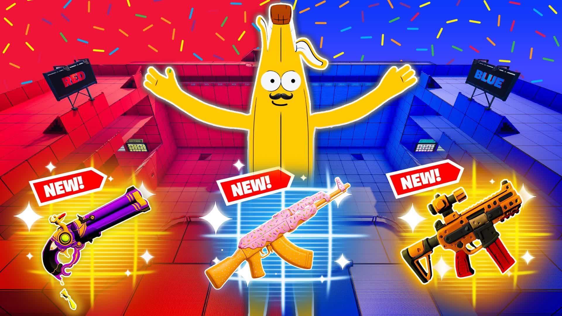 BANANA RED VS BLUE 🔴🔵 CRAZY FIGHT