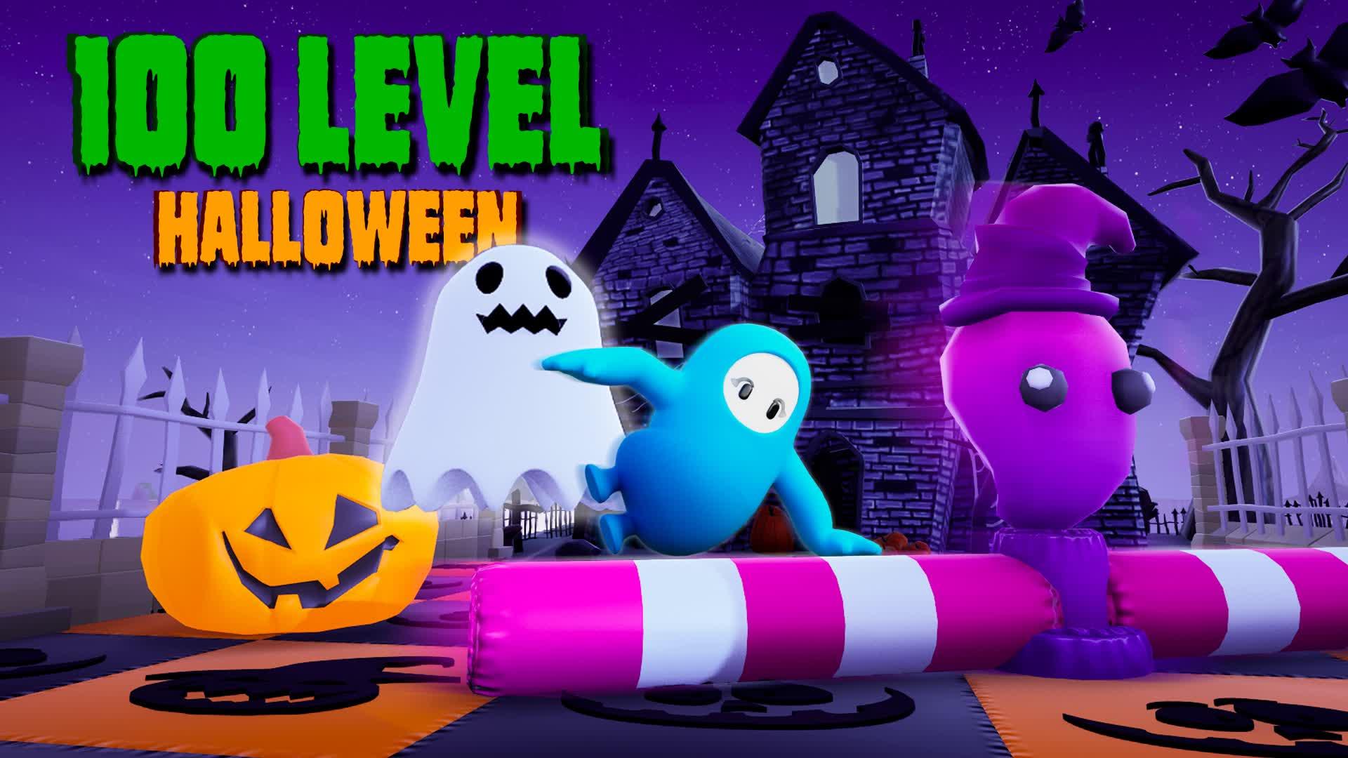 🎃FALL GUYS 100 LEVELS PARKOUR HALLOWEEN