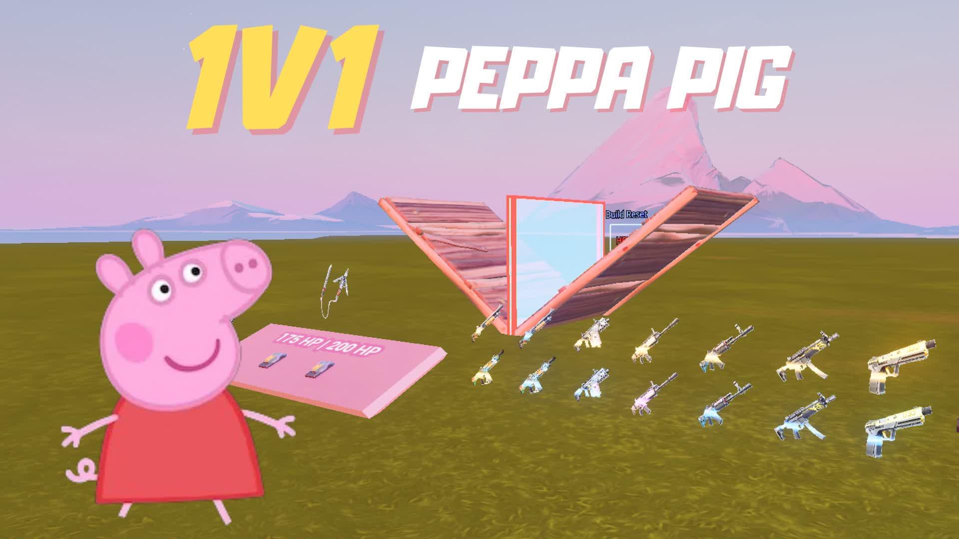 1v1 Peppa Pig Build Fights🐷|Rezon Setty