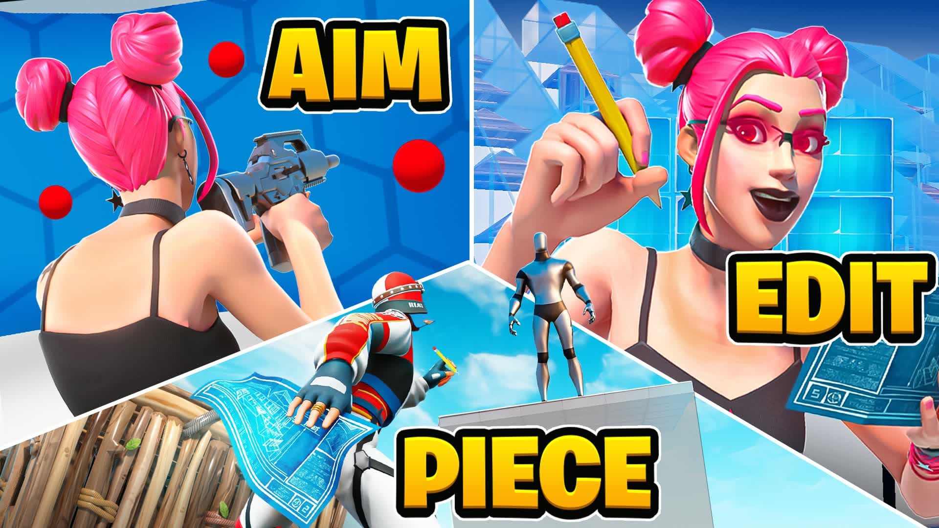🎯Aim Edit Piece Control & 1v1🎯