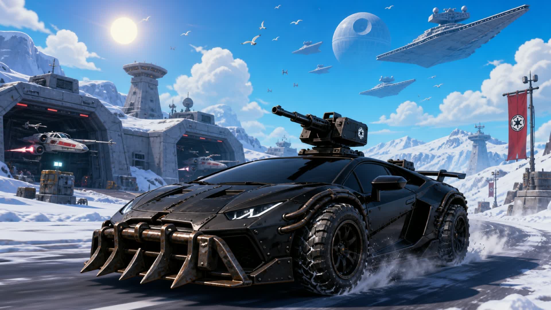 Star Wars Snow Drive 🚗 FFA ⭐ ZOMBIES 🧟