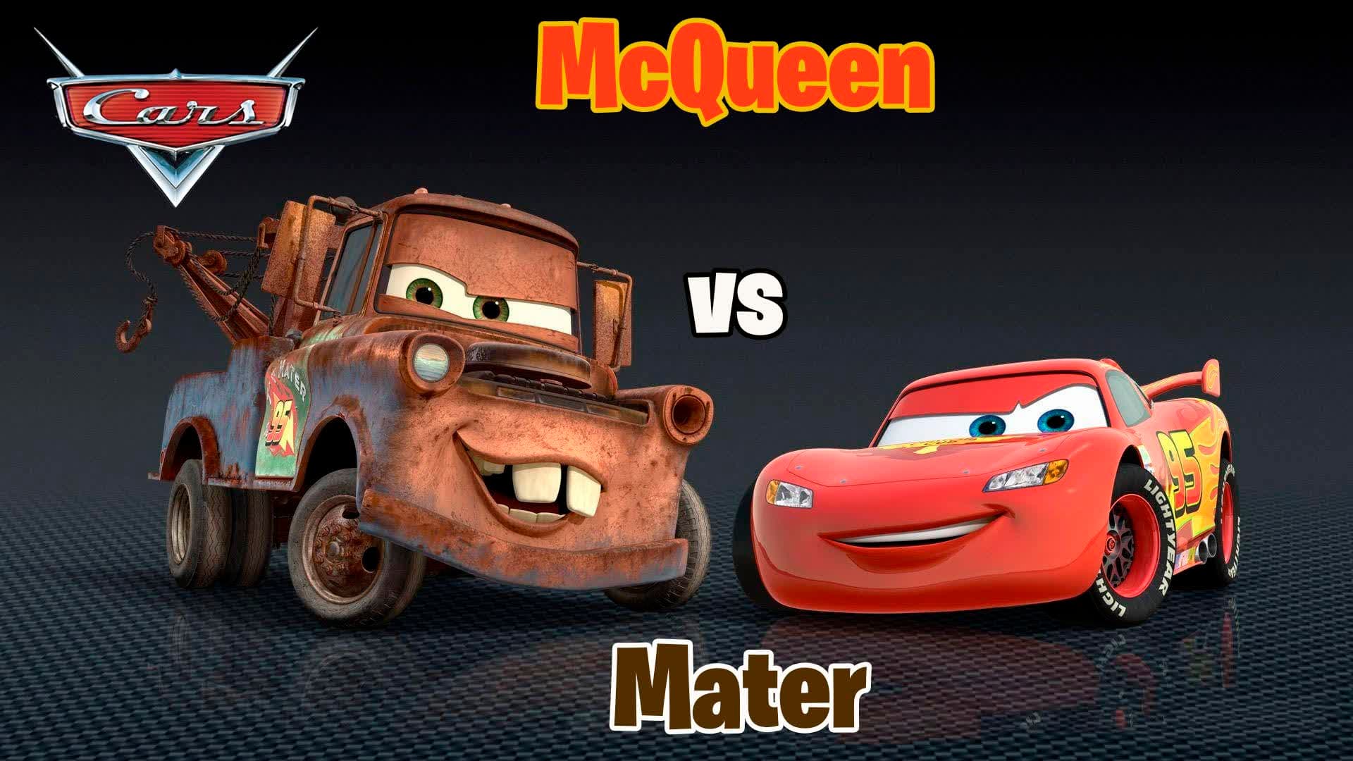LIGHTNING MCQUEEN vs MATER  RAYO vs MATE