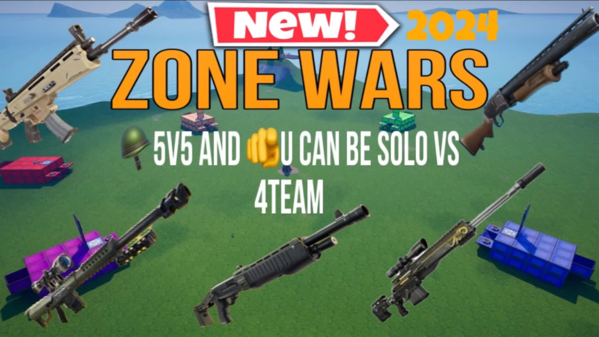 !🪖ZONE WARS 5V5🫵U can play solo vs 4T!