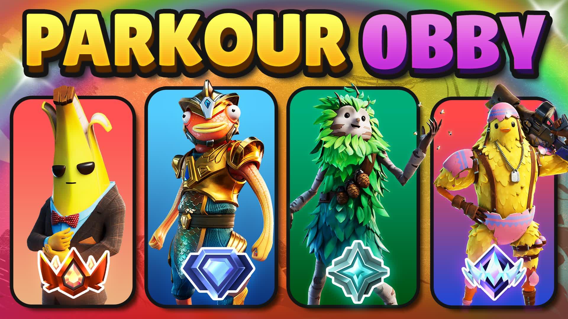 🦸 OBBY PARKOUR 100+ LEVEL 🌈 5 WORLD 🌎