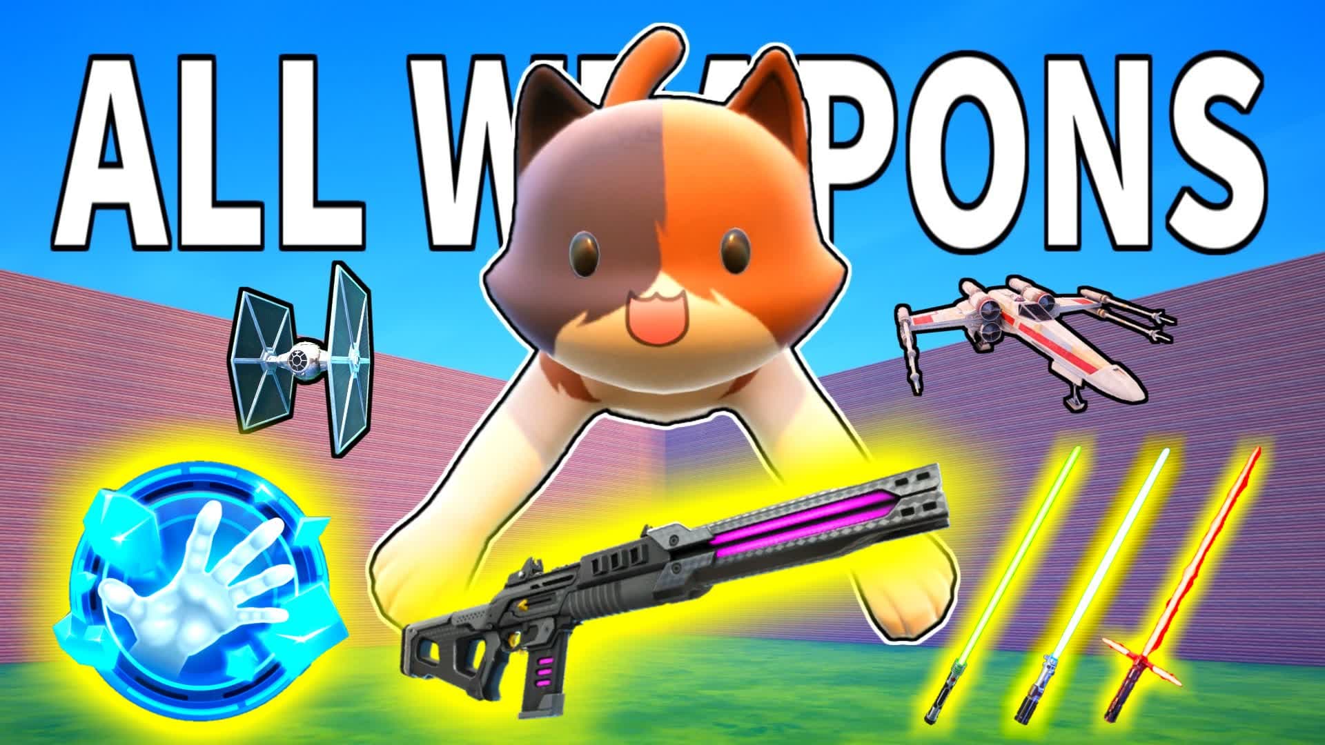 ALL WEAPONS キットの乱戦場＆新武器、建築、乗り物、アスレ練習マップ
