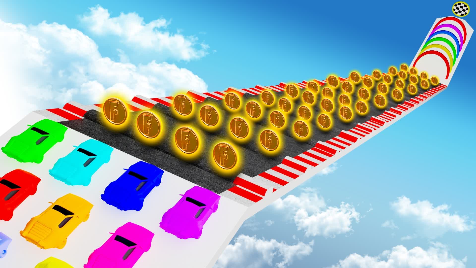 ⭐ CRAZY COIN CARS MEGA RAMP