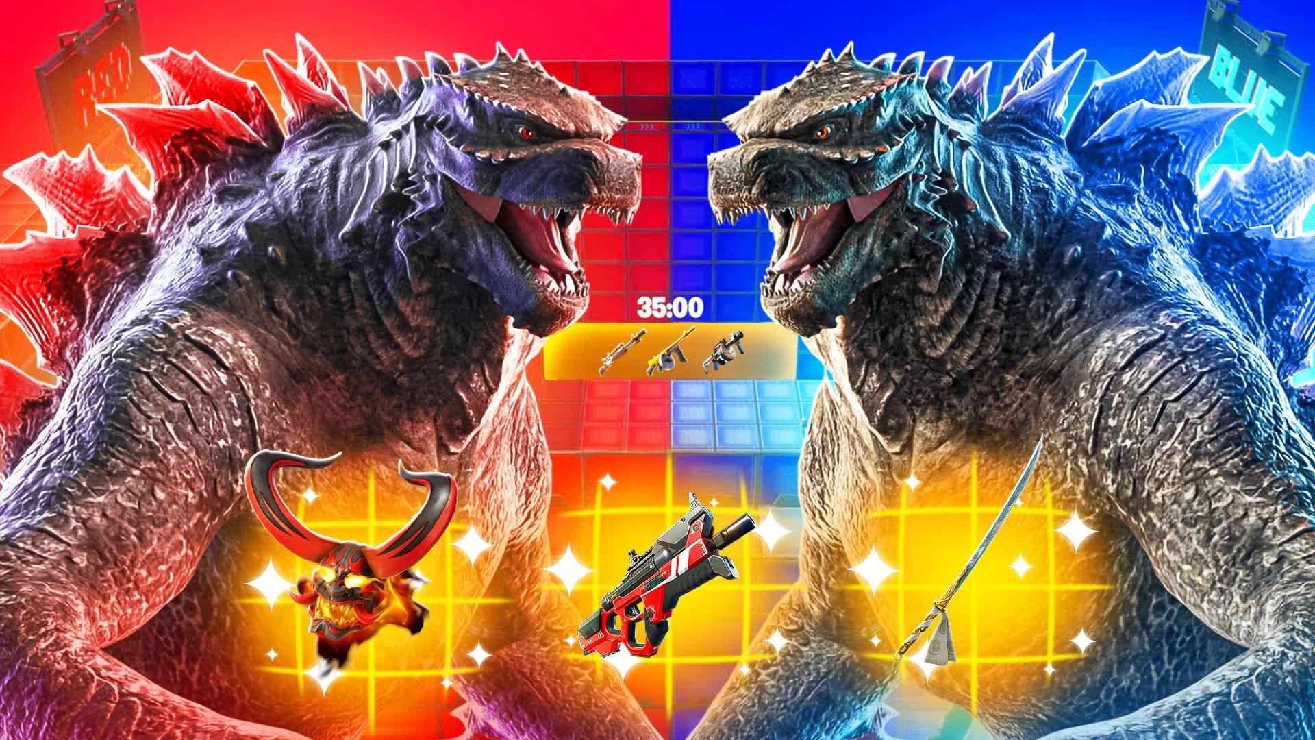 Godzilla Red vs Blue 🔴🔵