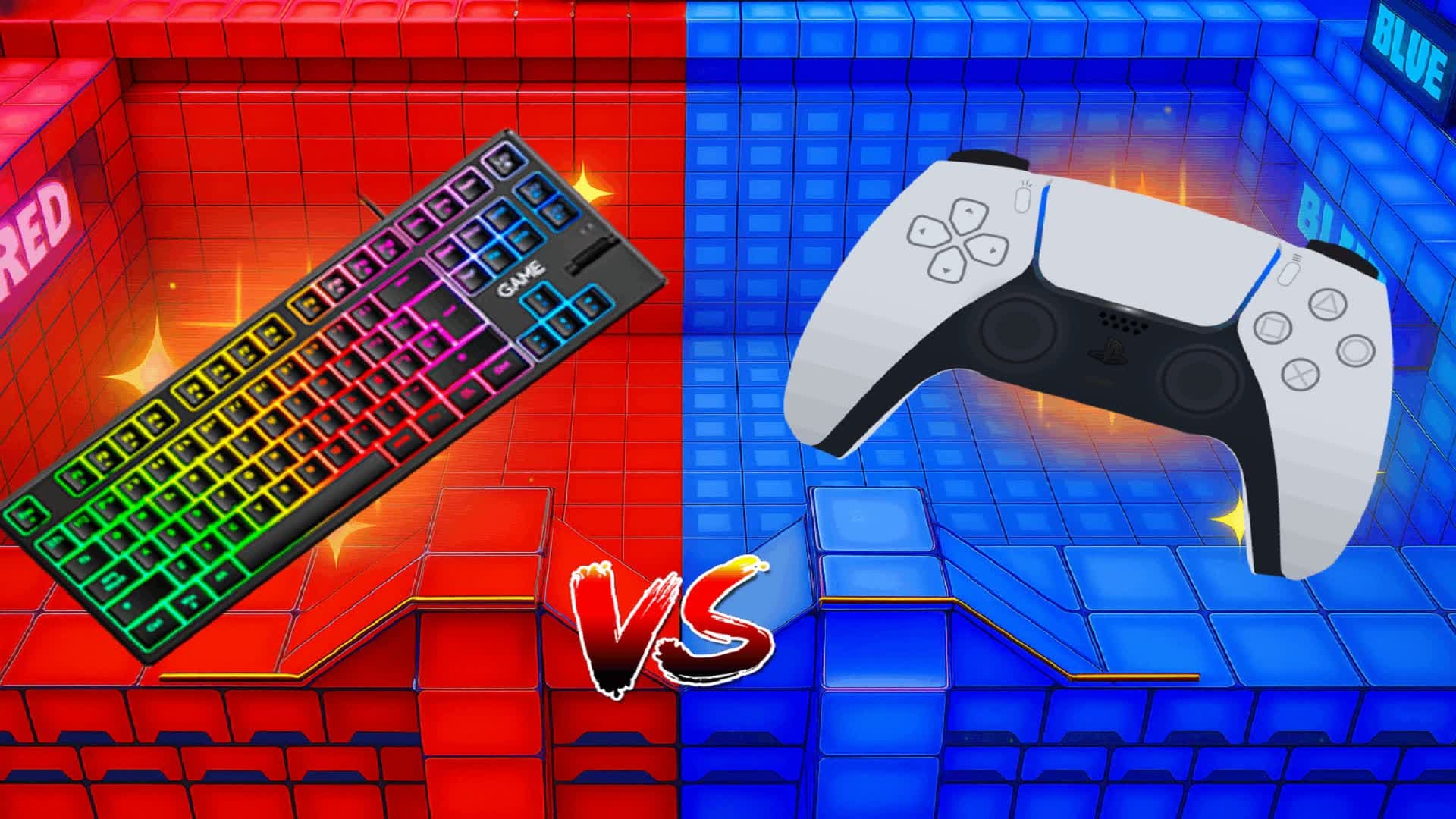 KEYBOARD VS CONTROLLER RED VS BLUE 🔴🔵