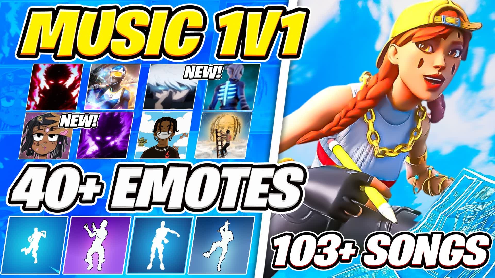 ✨BEST EMOTES 1V1🎵 [103+ SONGS]