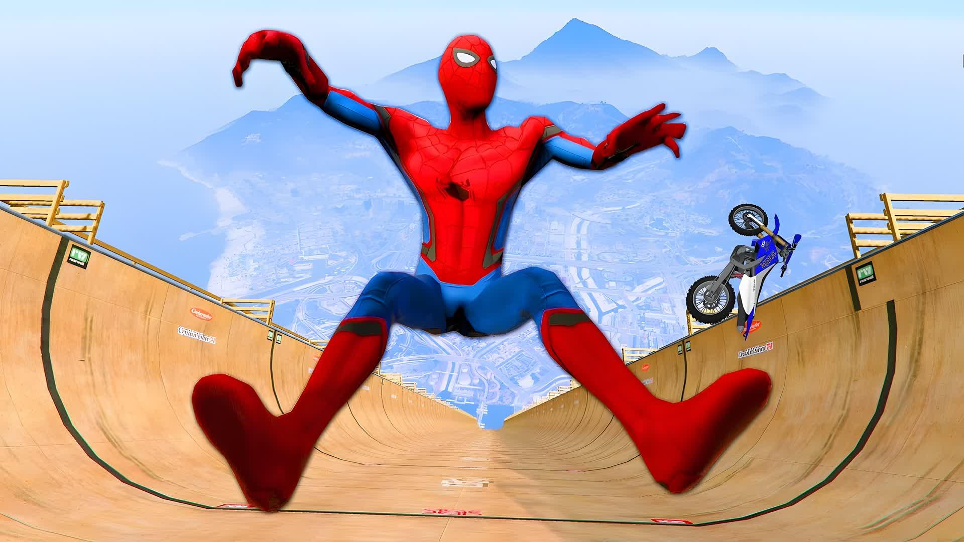 EPIC SPIDERMAN RACE MEGA RAMP