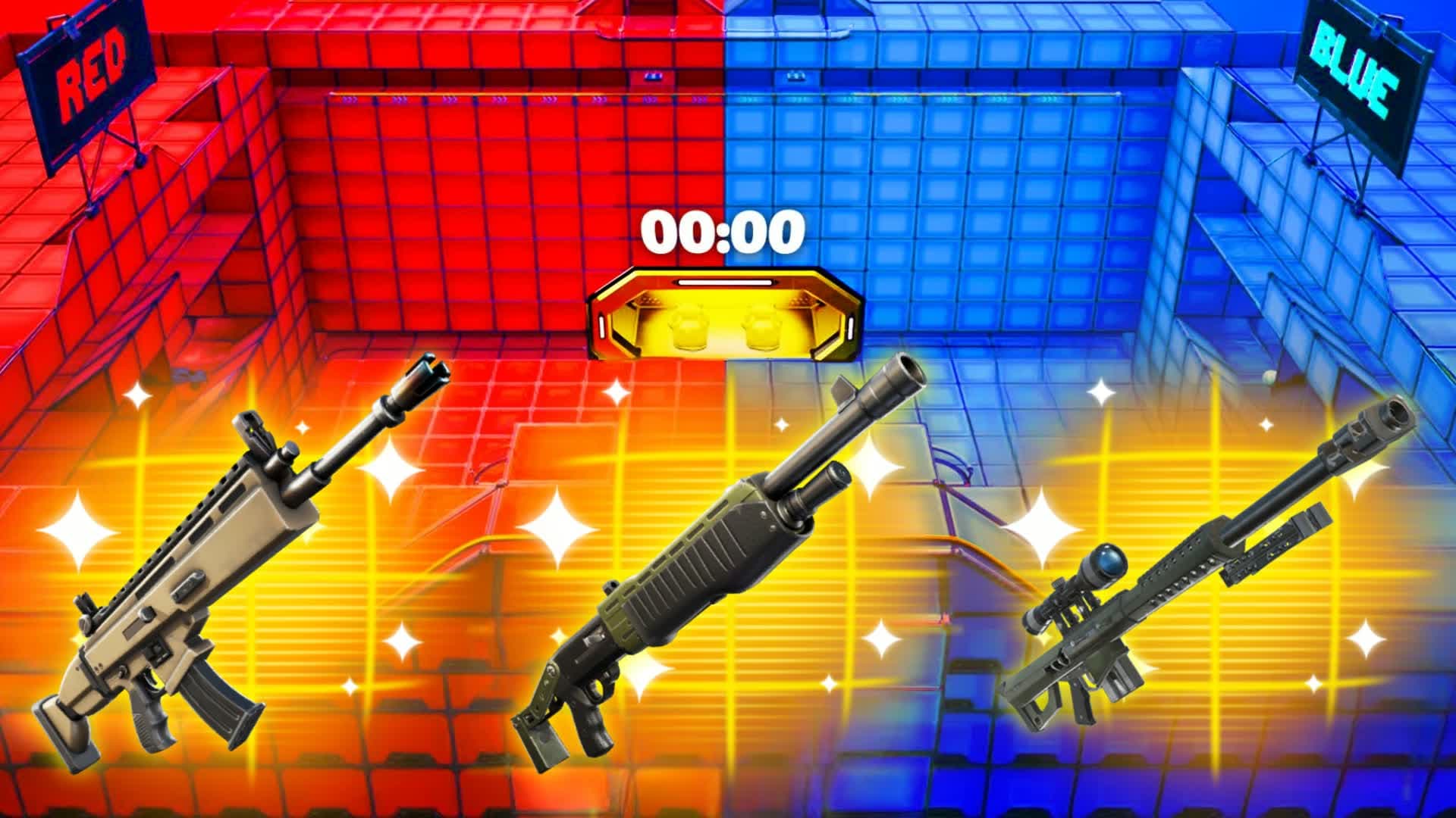 CRAZY RED VS BLUE🔴🔵FORTNITE