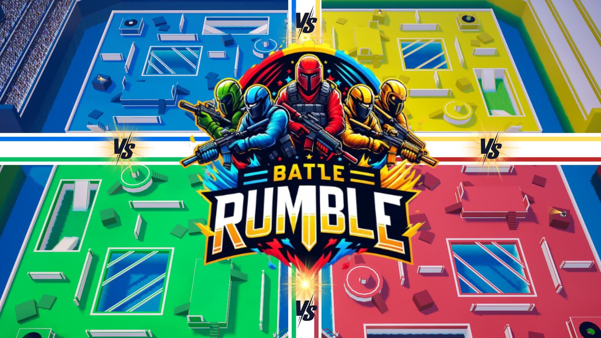 RED vs BLUE vs GREEN vs YELLOW