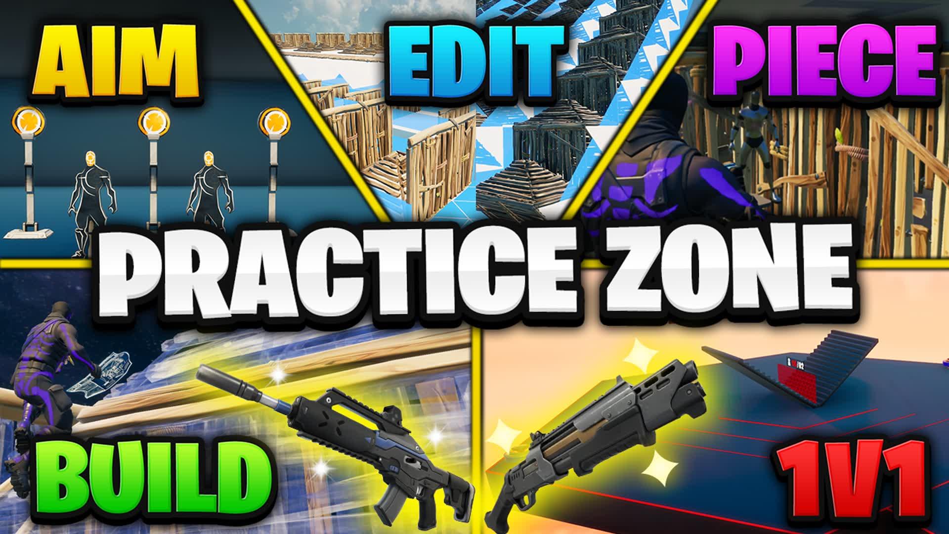 PRACTICE ZONE 📝EDIT 🎯AIM 🧩PIECE & 1V1