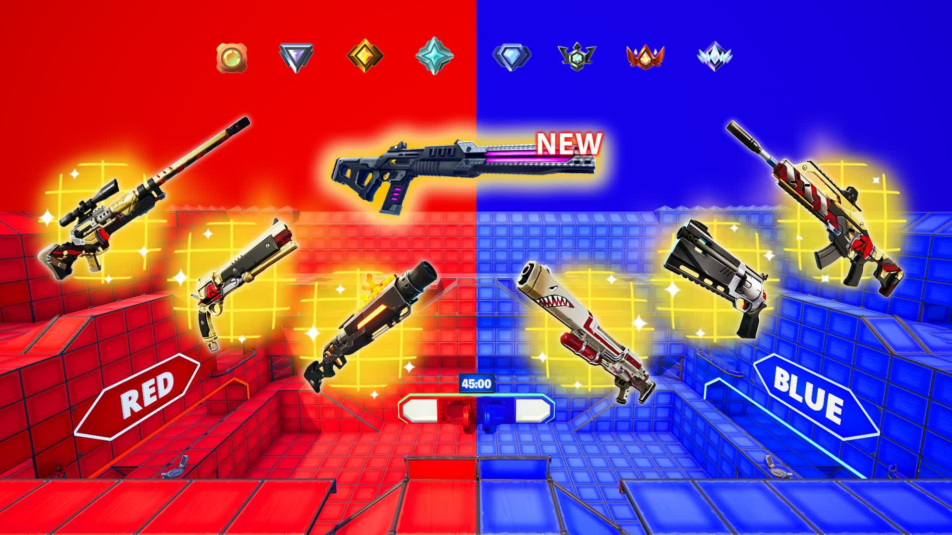 RED VS BLUE 🔴🔵 - ⭐ALL WEAPONS + TMNT