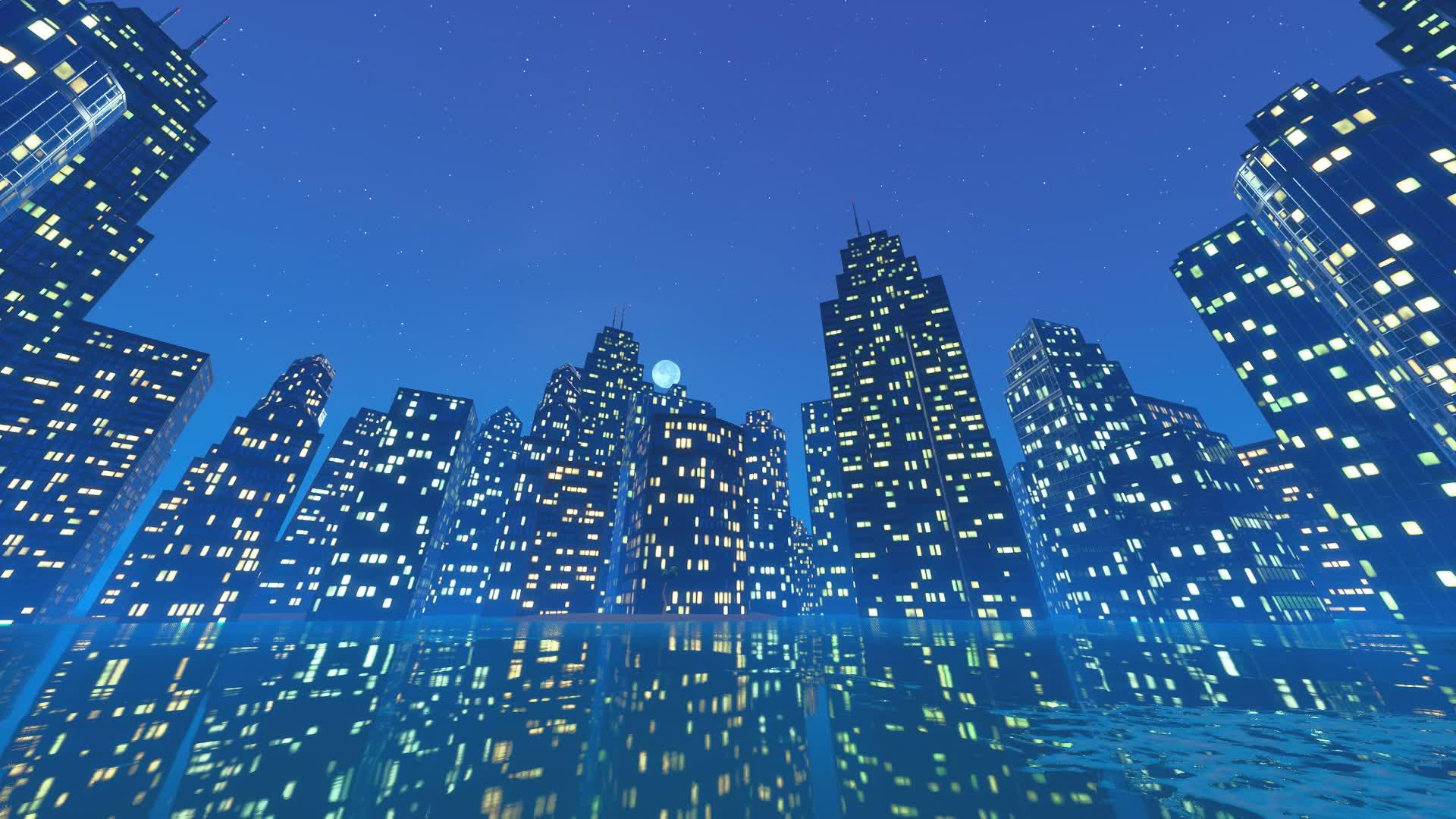 Midnight ocean city 1v1 + freebuilds