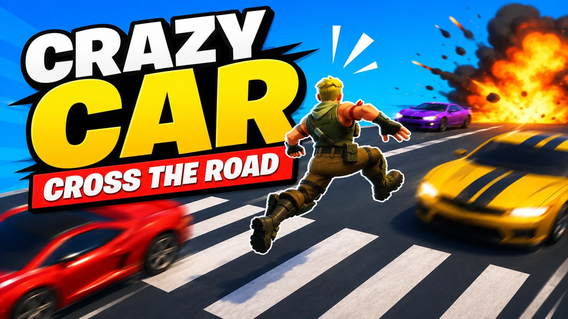 Crazy Car Cross The Road