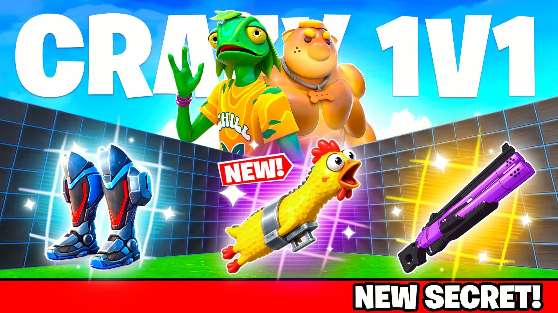 CRAZY 1V1 FFA - ALL GUNS & RIDES