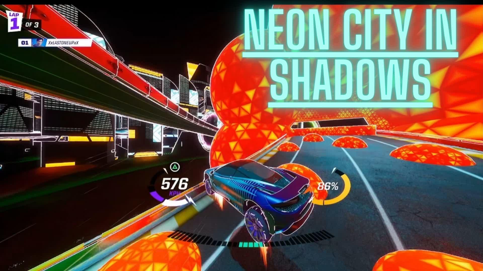 Neon City in Shadows