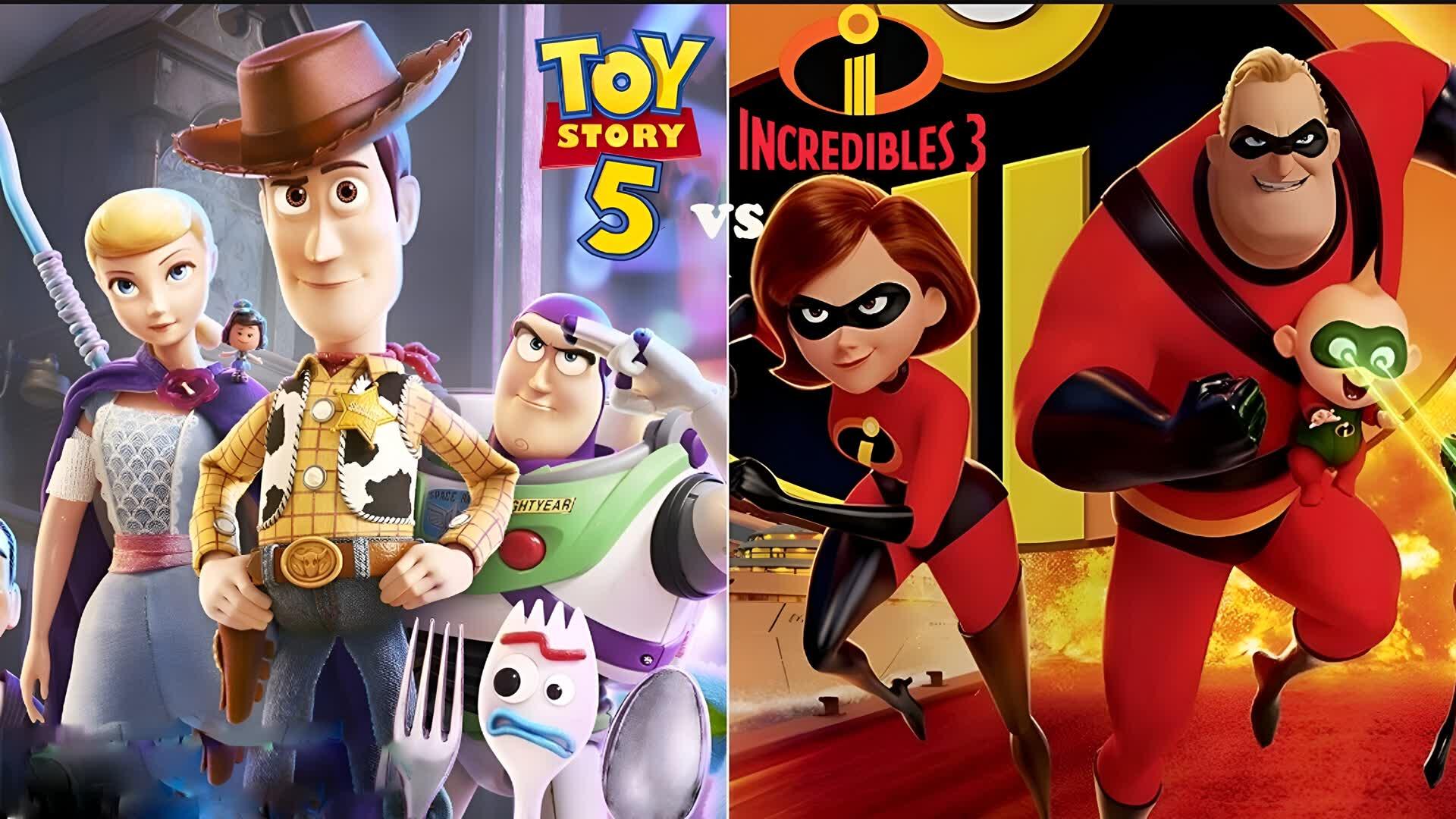 TOY STORY 5 vs INCREDIBLES 3-CINE DISNEY