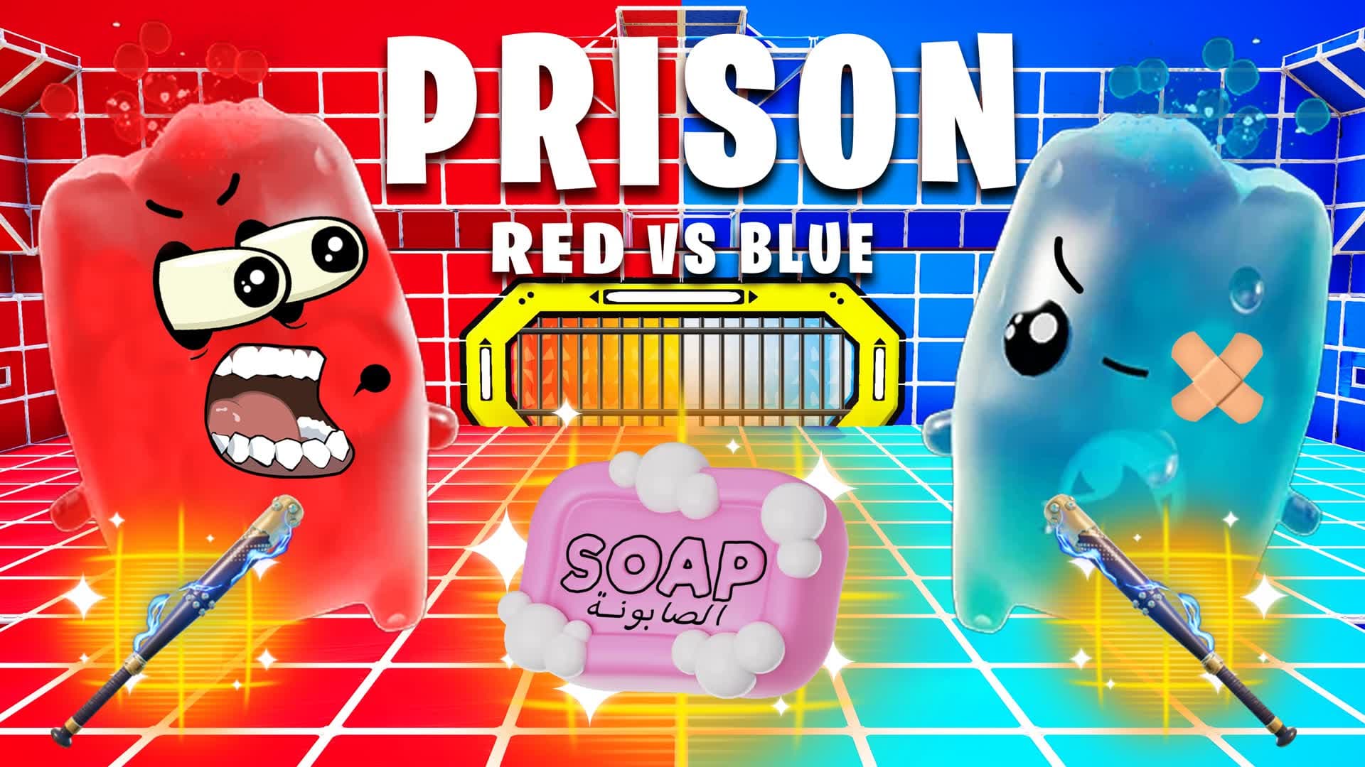 PRISON RED VS BLUE 🔴🔵